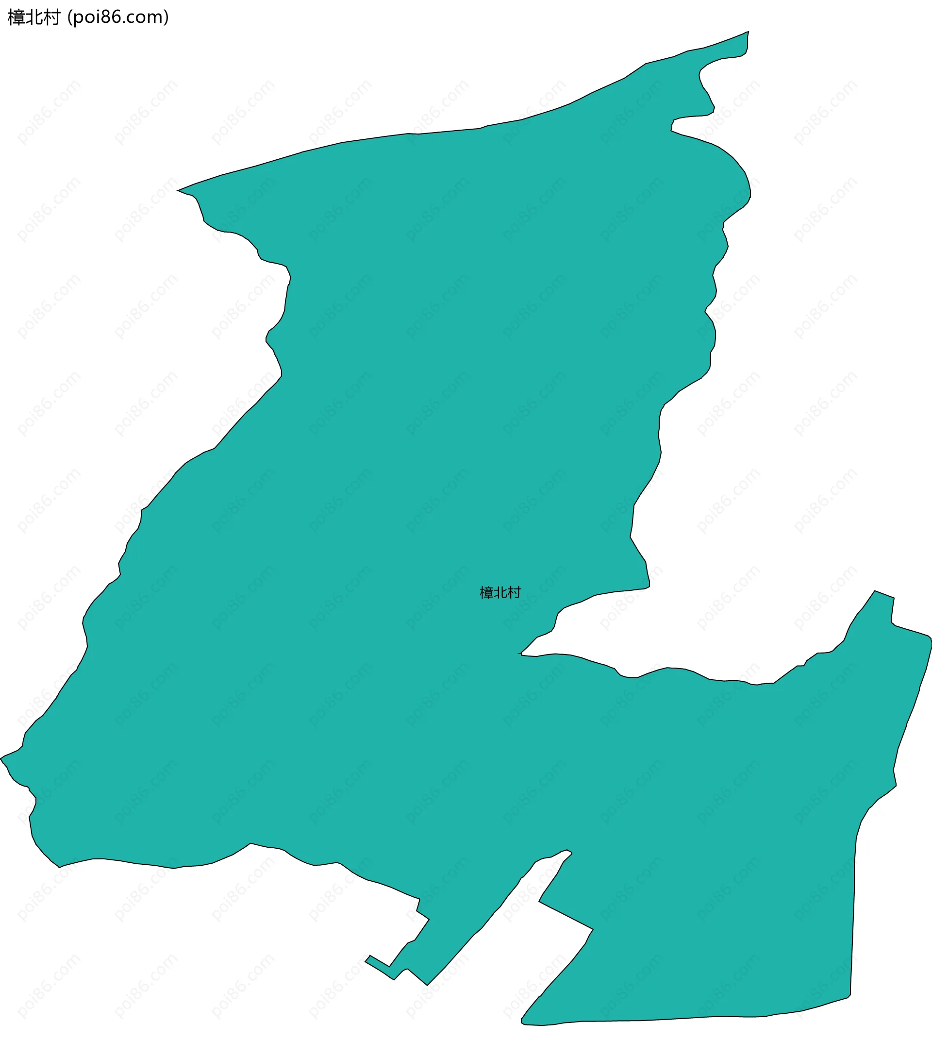 樟北村边界地图