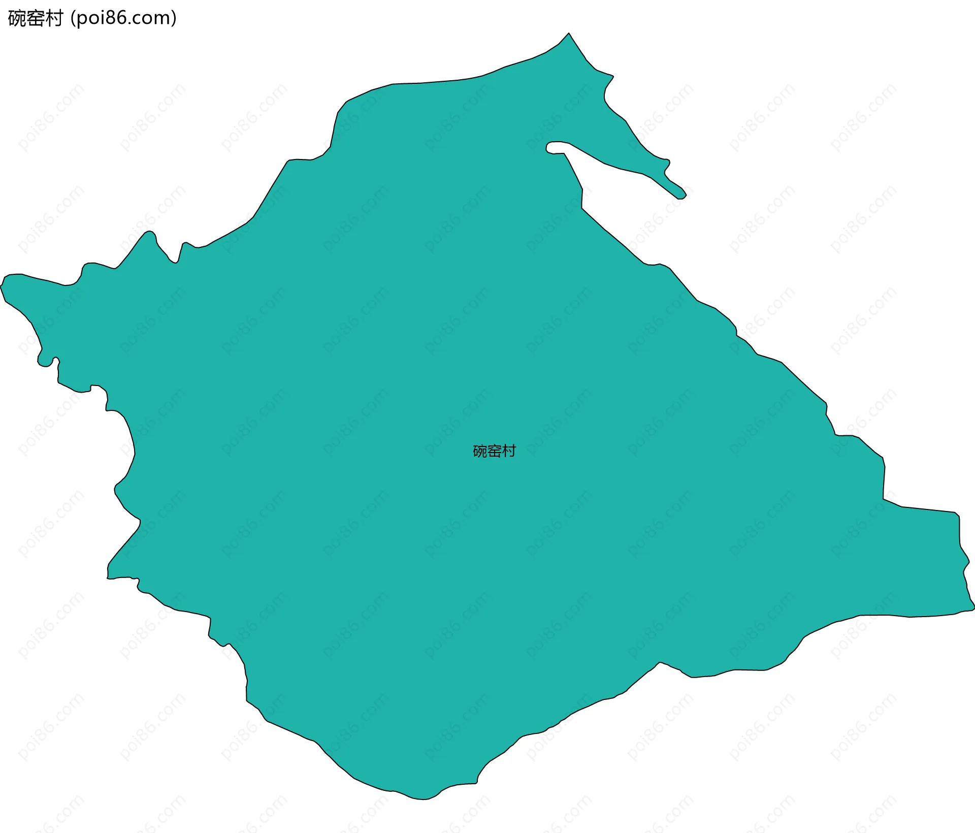 碗窑村边界地图