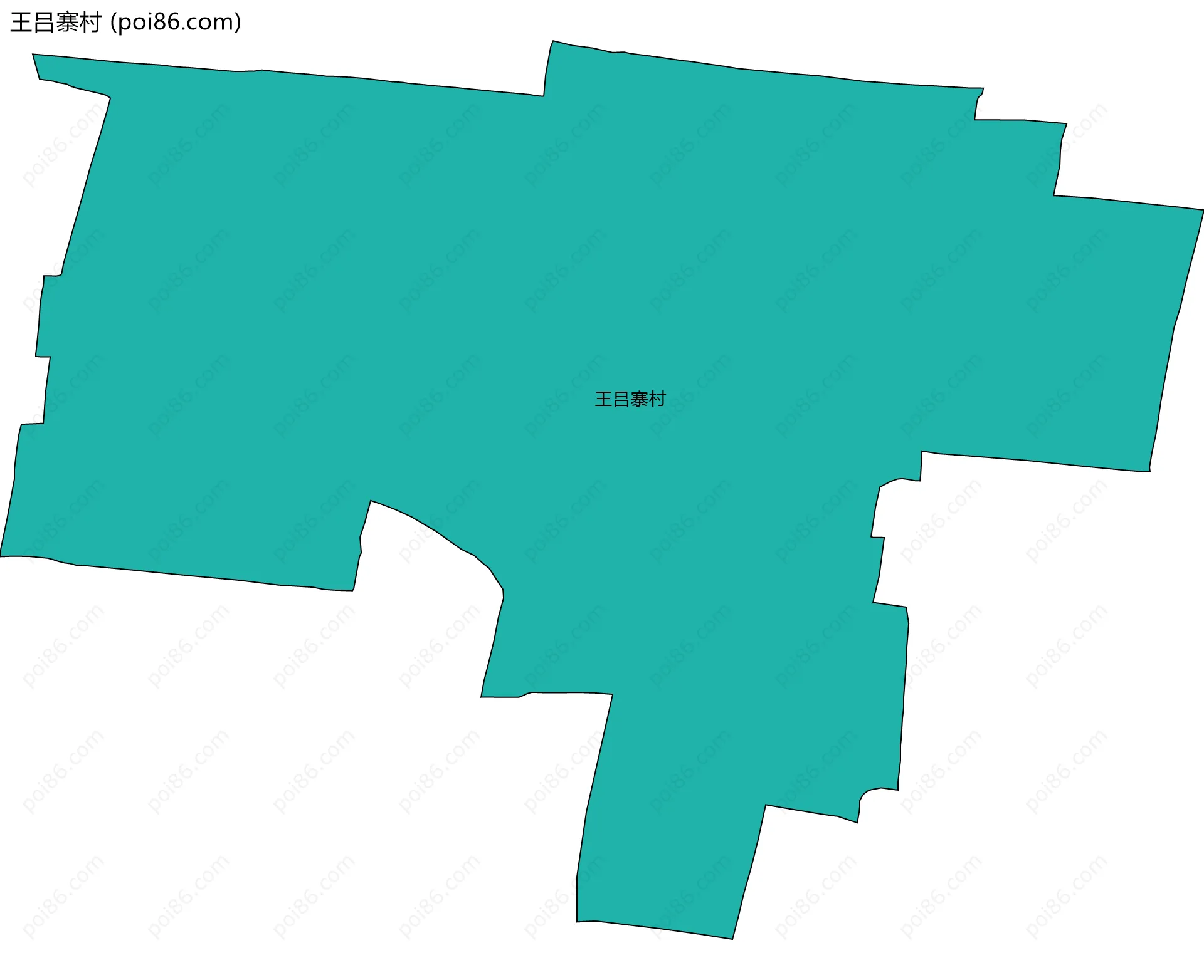 王吕寨村边界地图
