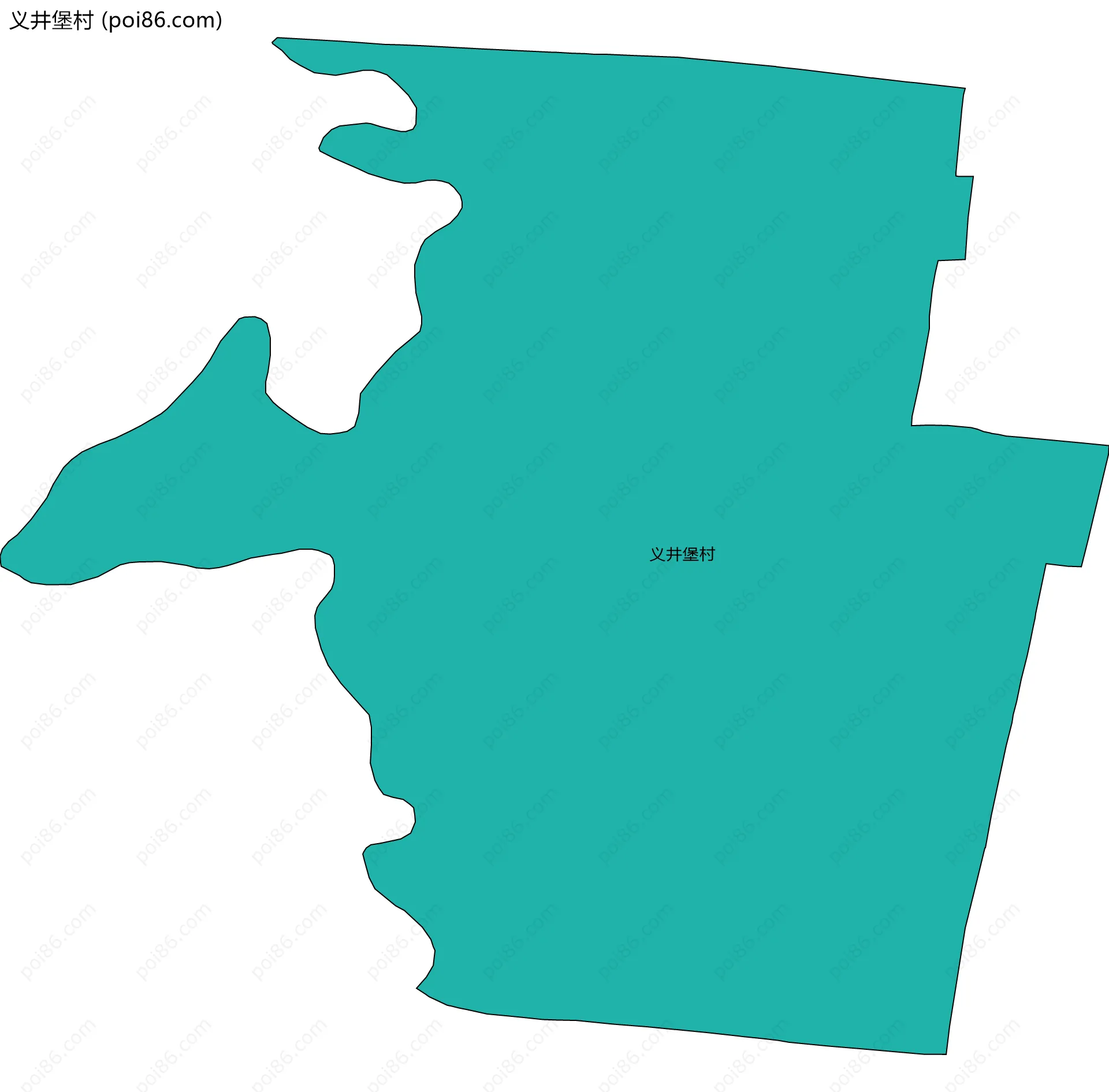 义井堡村边界地图