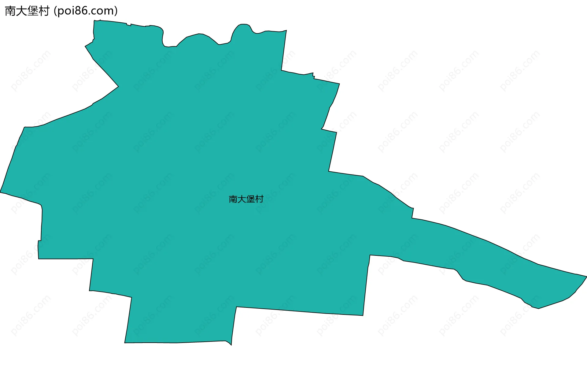 南大堡村边界地图