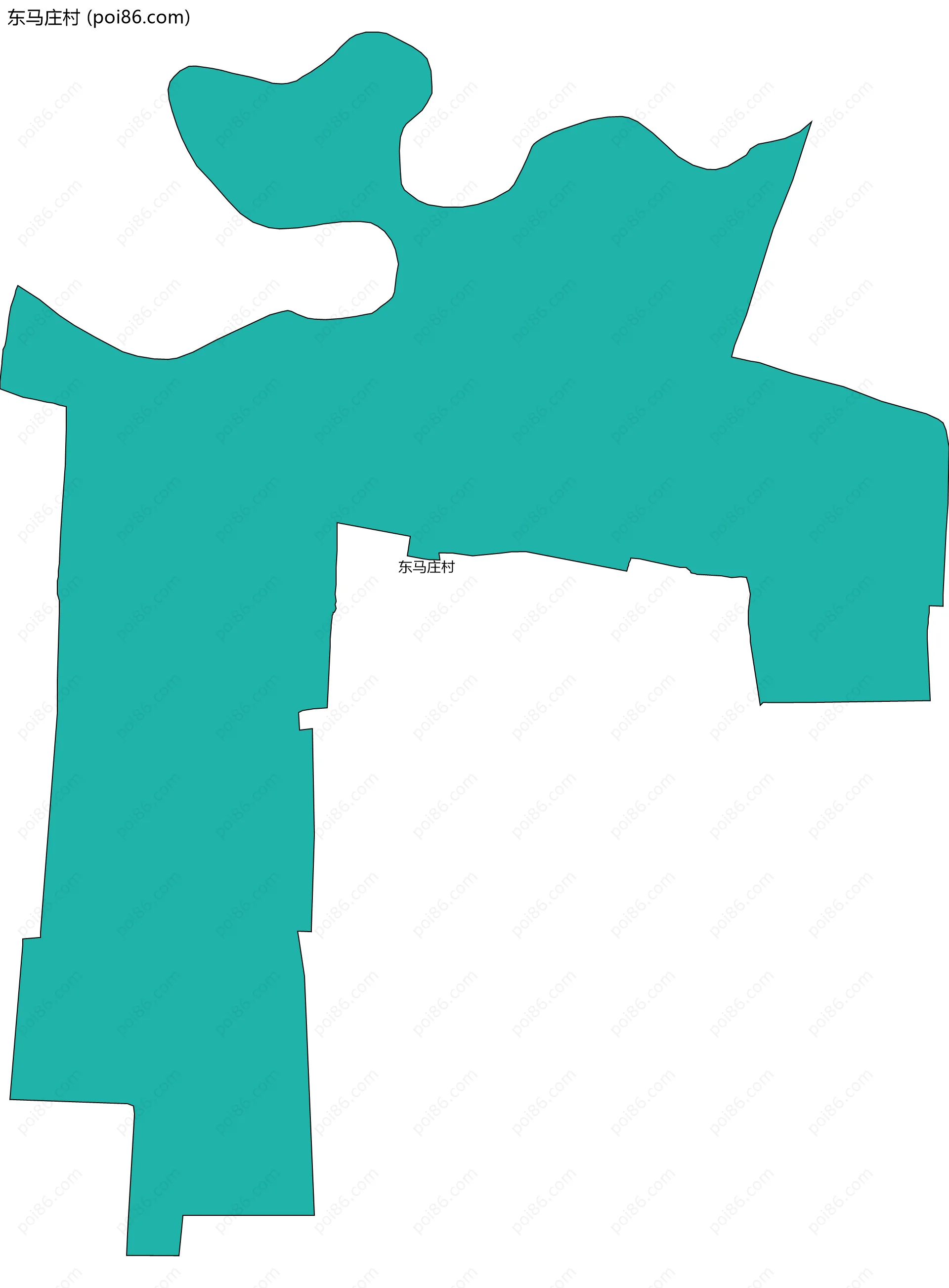 东马庄村边界地图