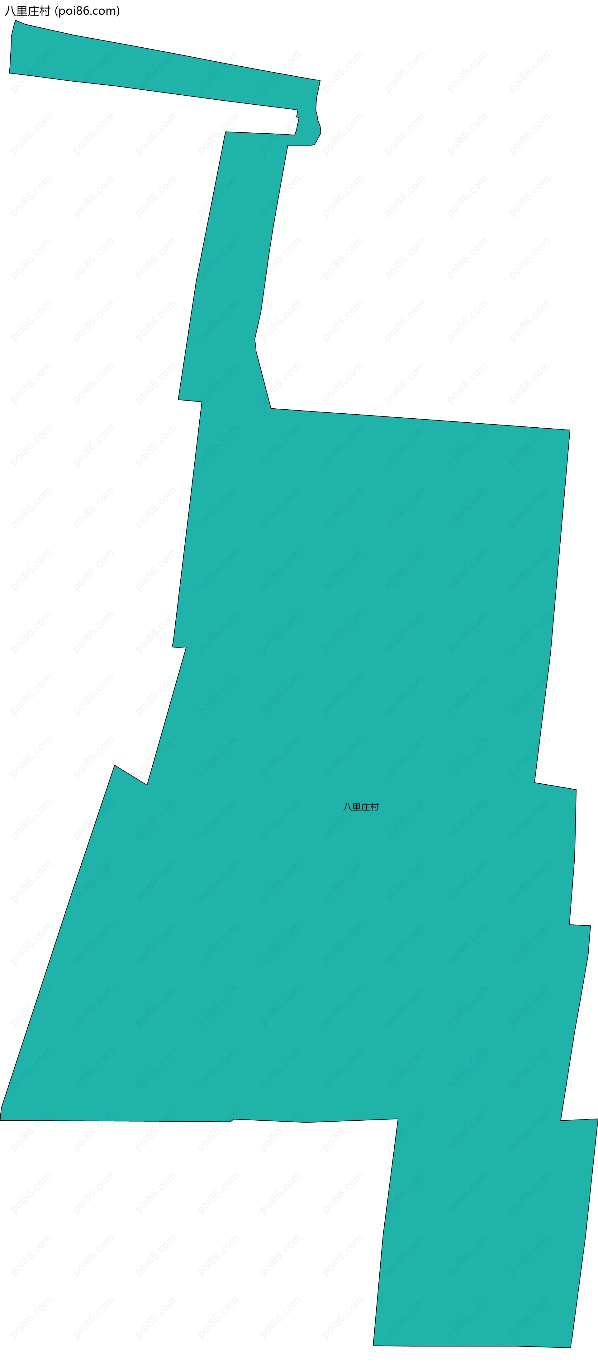 八里庄村边界地图