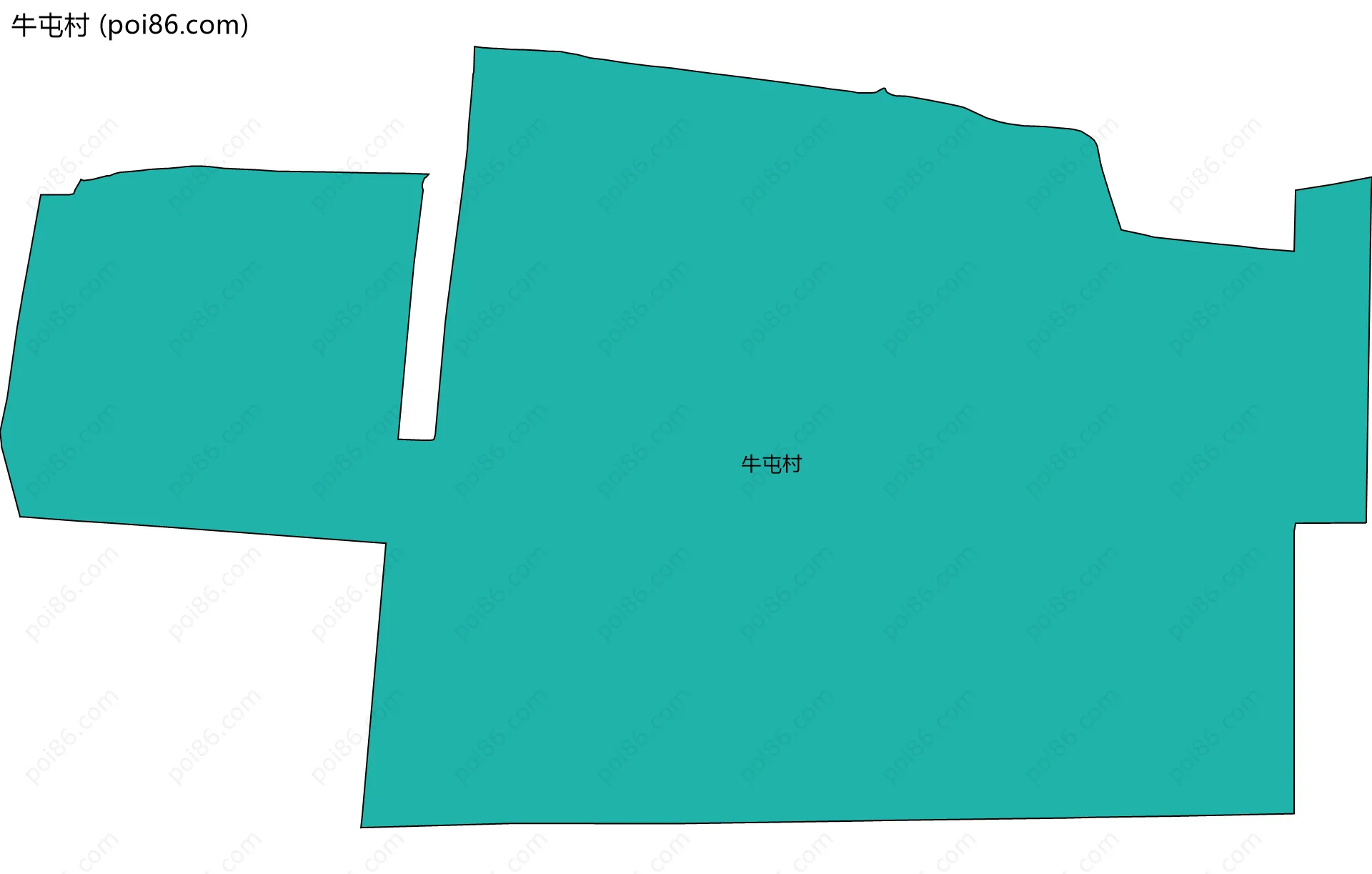 牛屯村边界地图