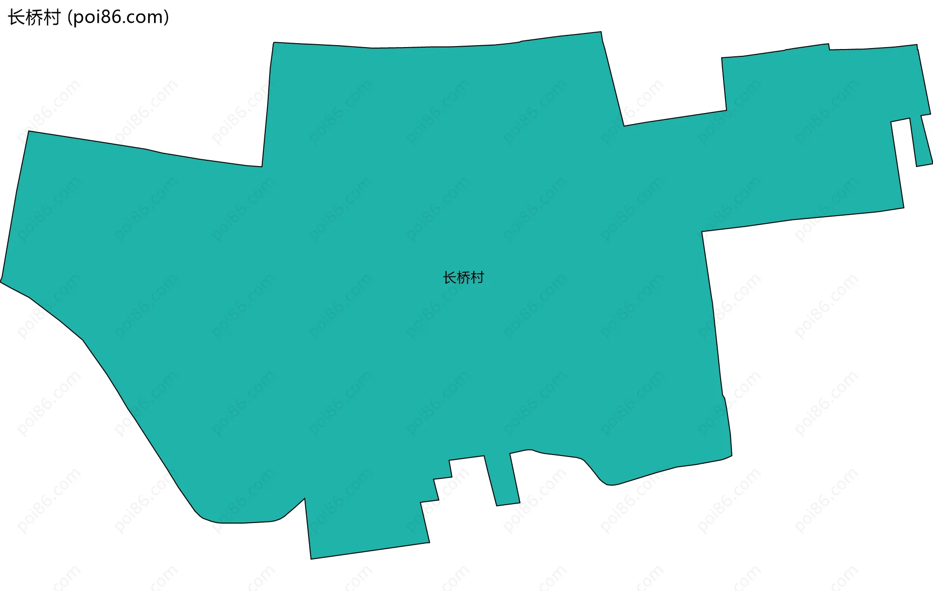 长桥村边界地图
