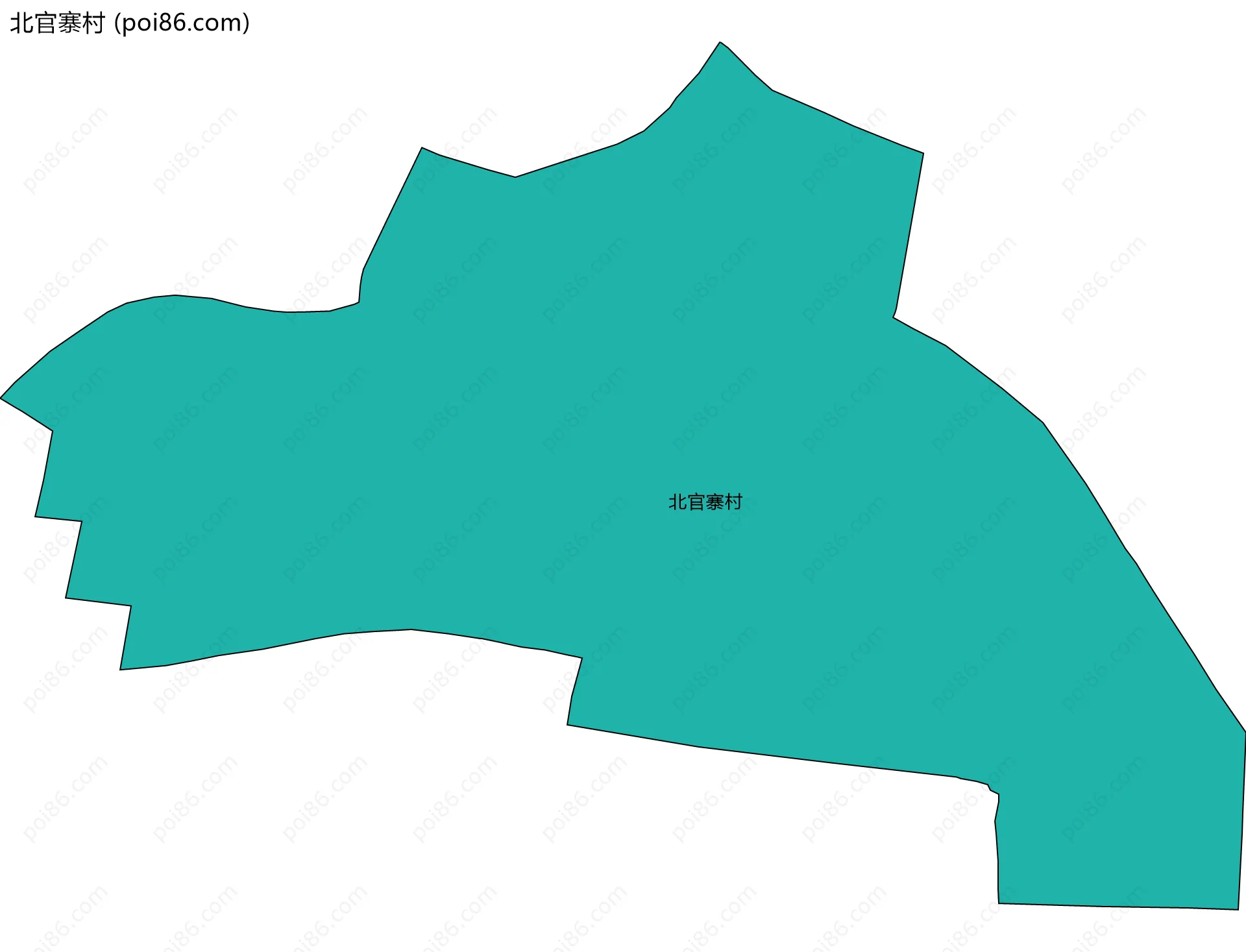 北官寨村边界地图