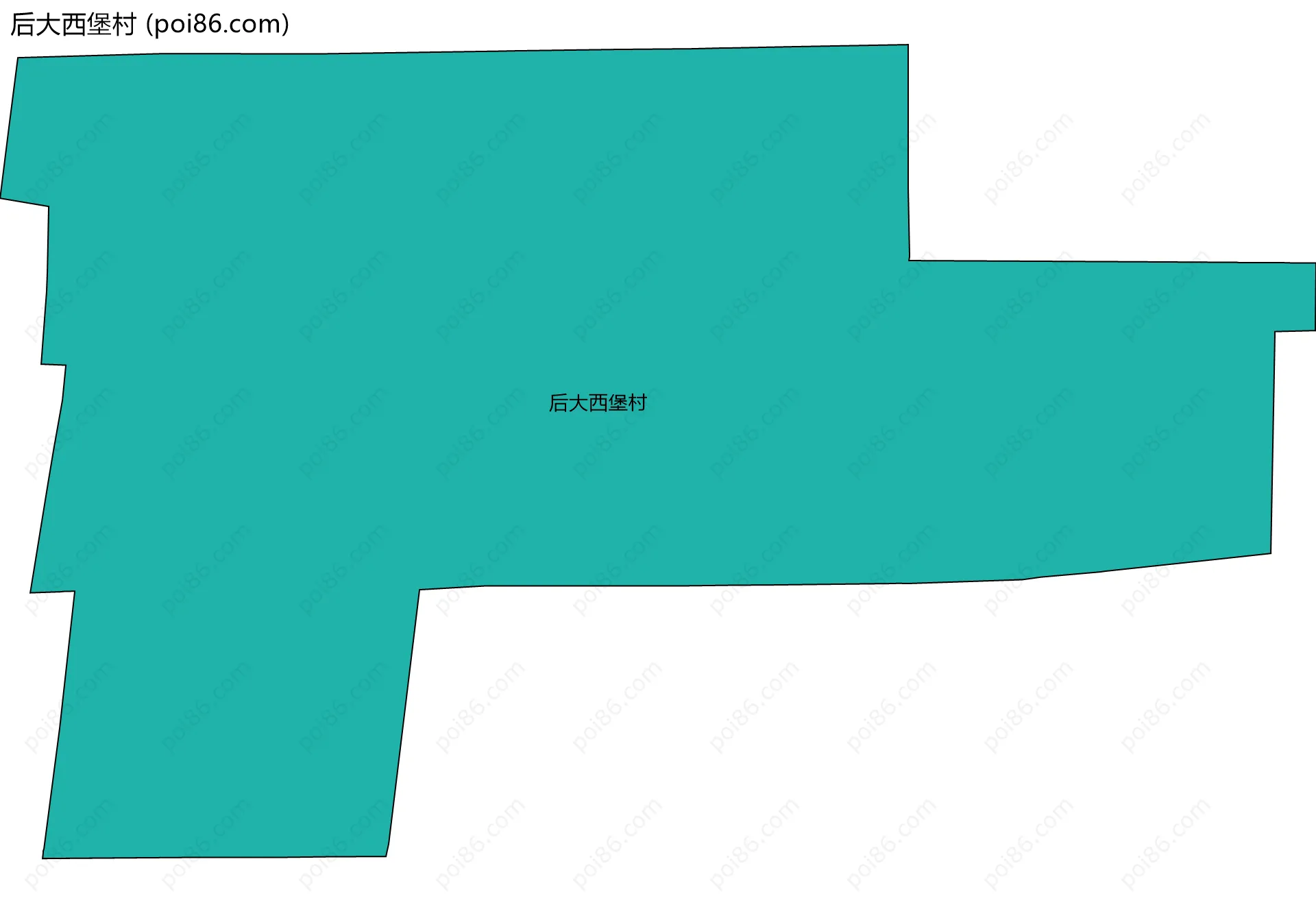 后大西堡村边界地图