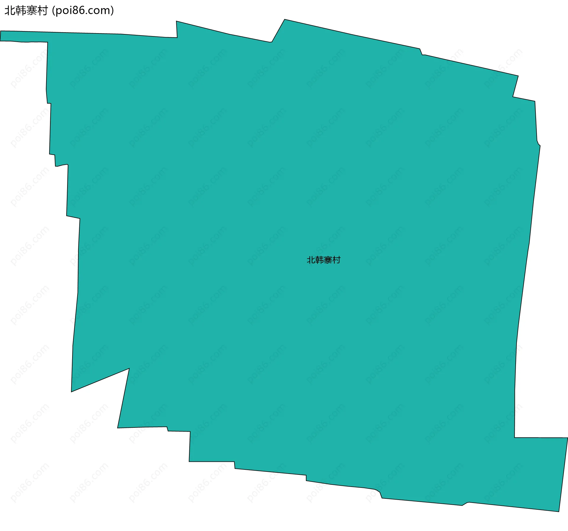 北韩寨村边界地图