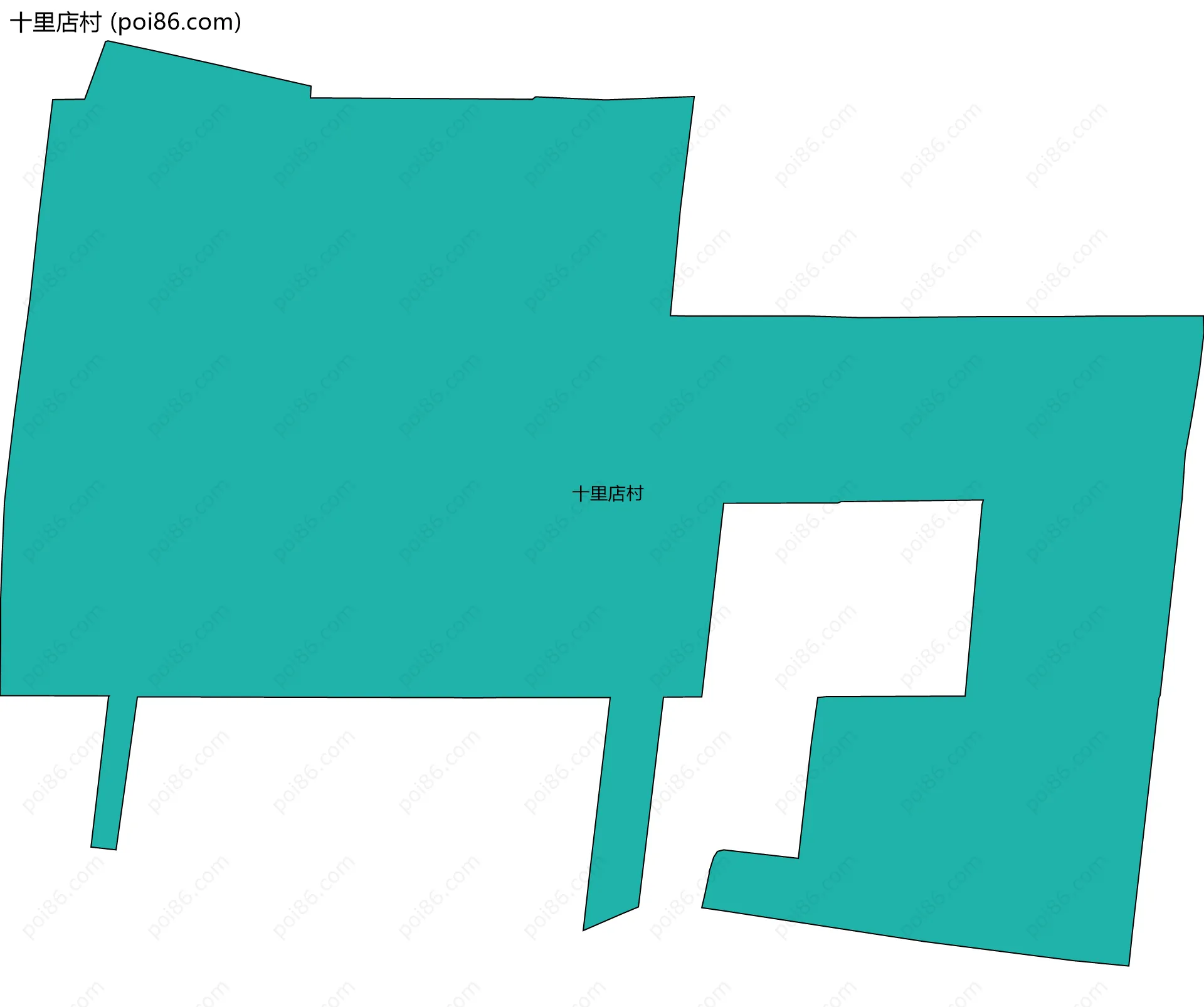 十里店村边界地图