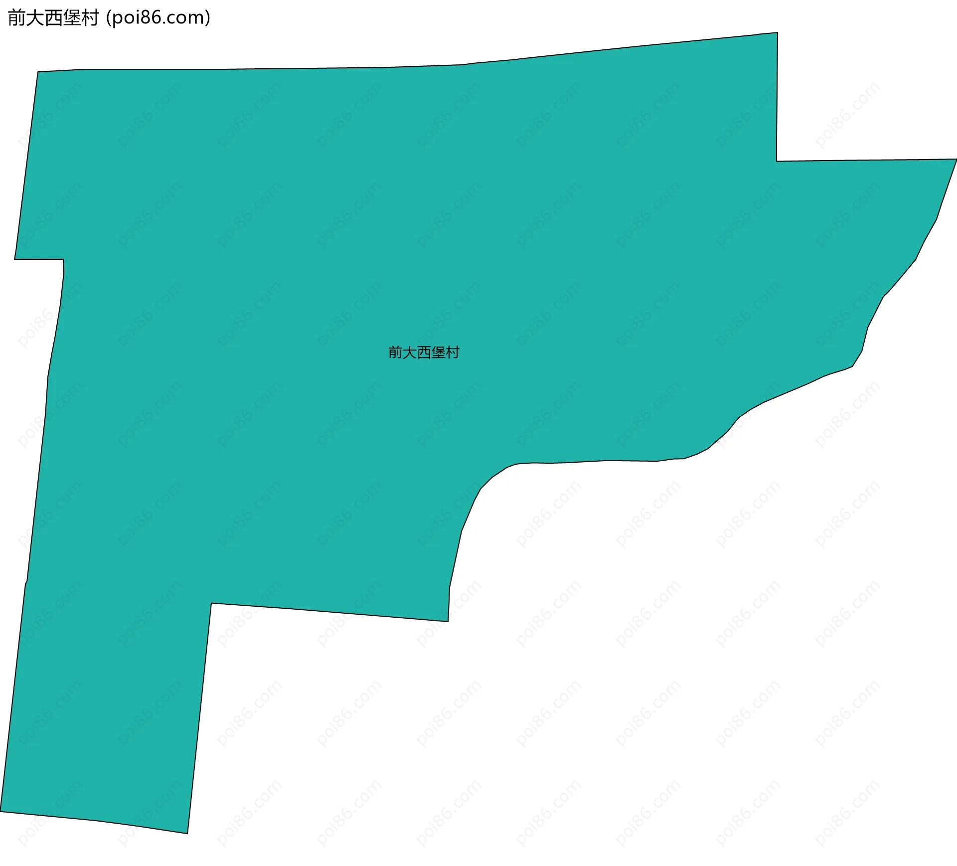 前大西堡村边界地图
