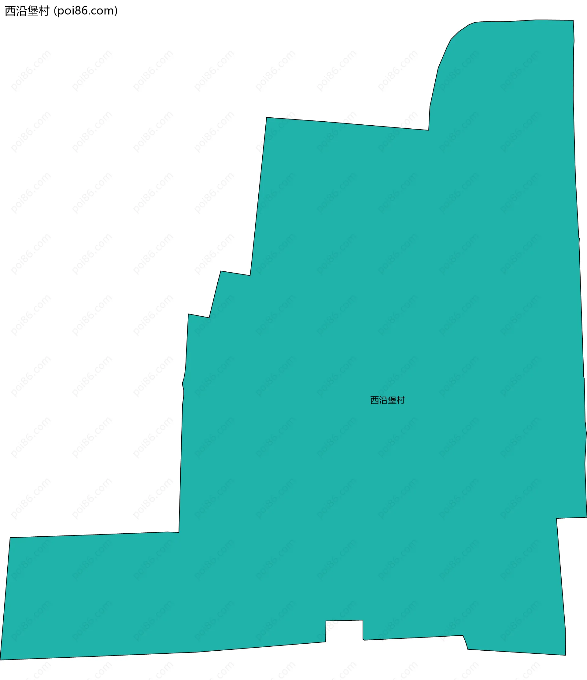 西沿堡村边界地图