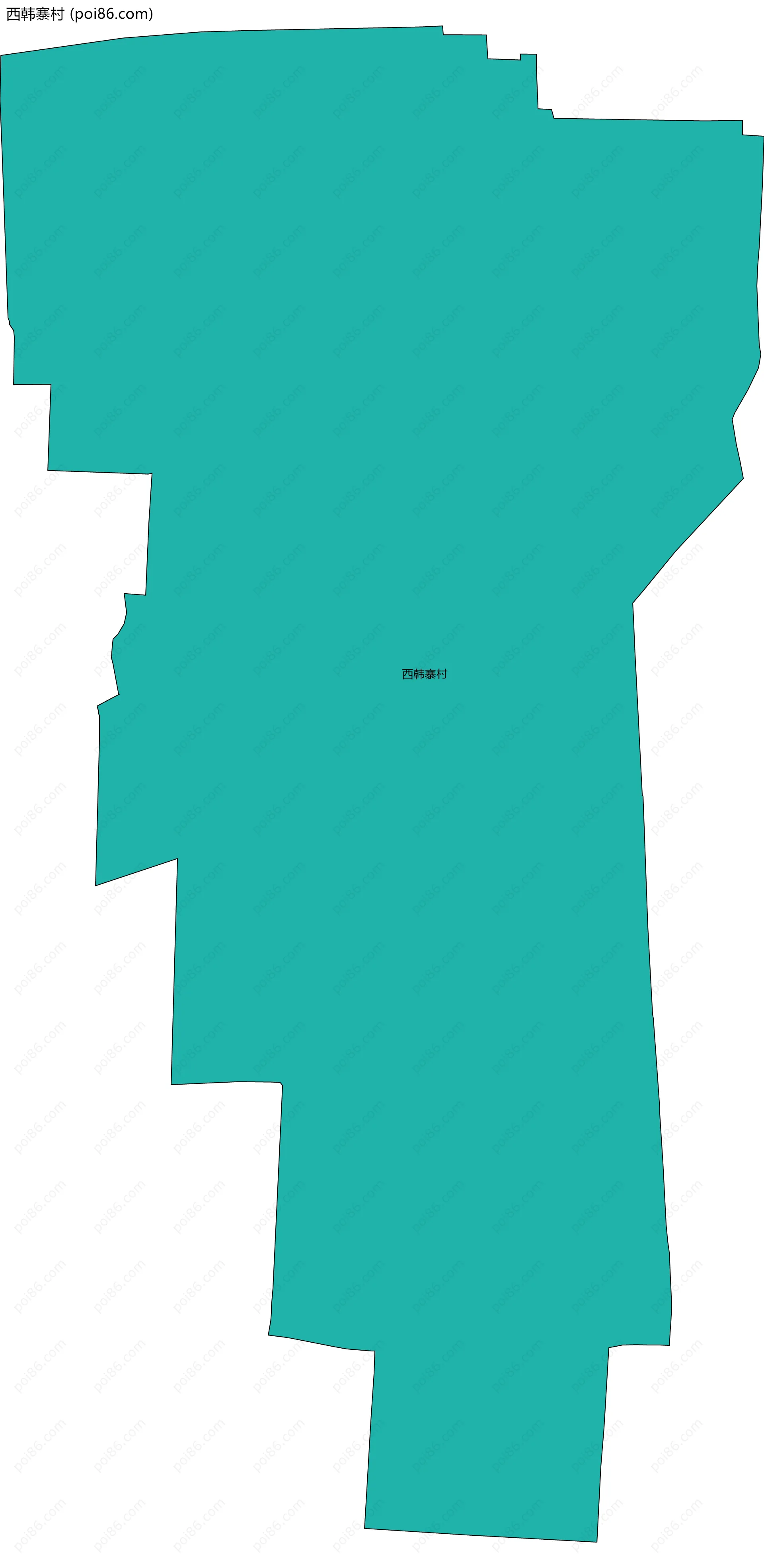 西韩寨村边界地图