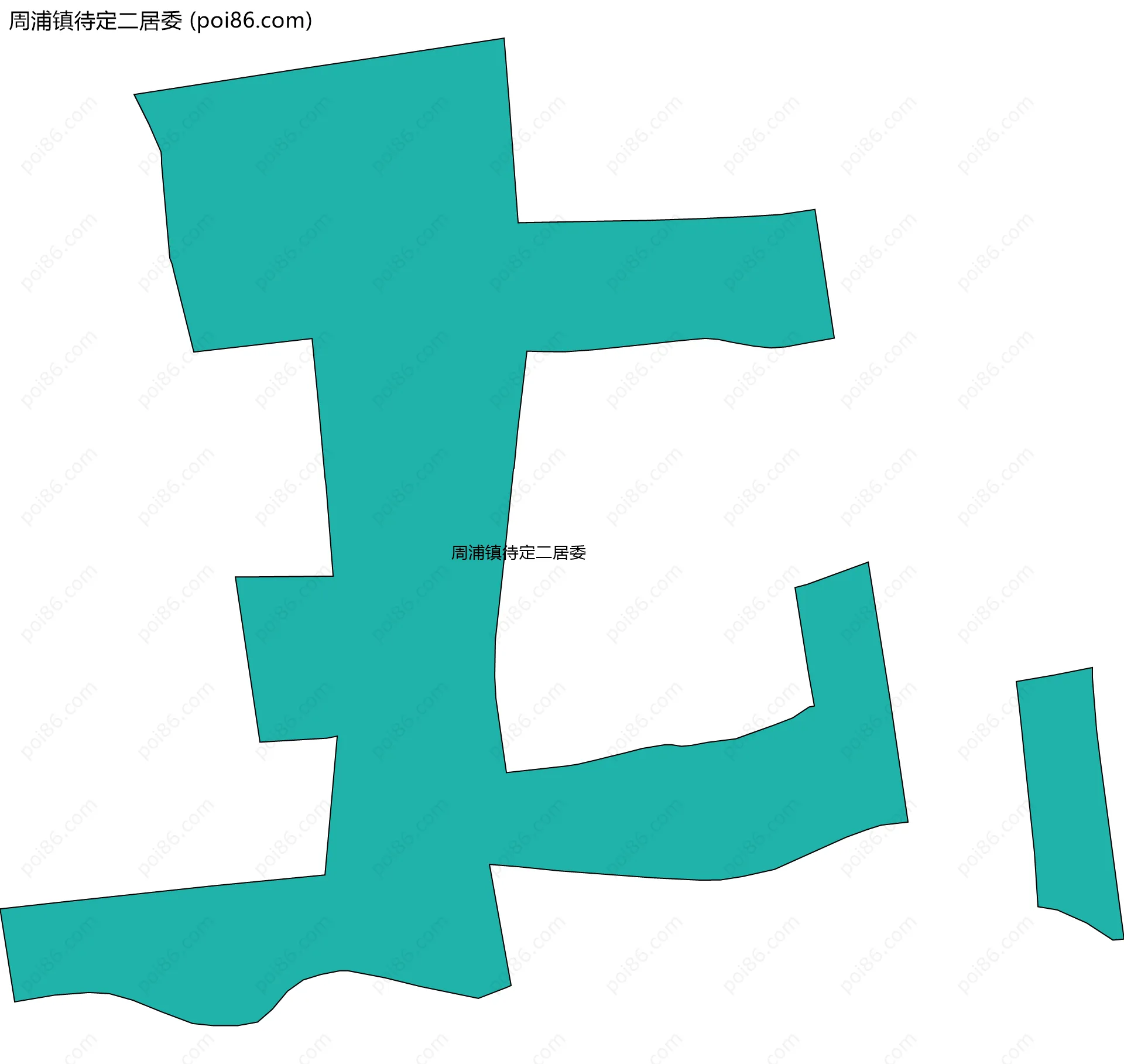 周浦镇待定二居委边界地图