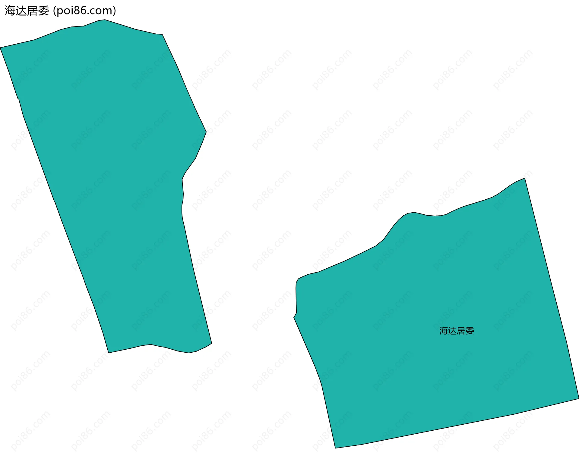 海达居委边界地图