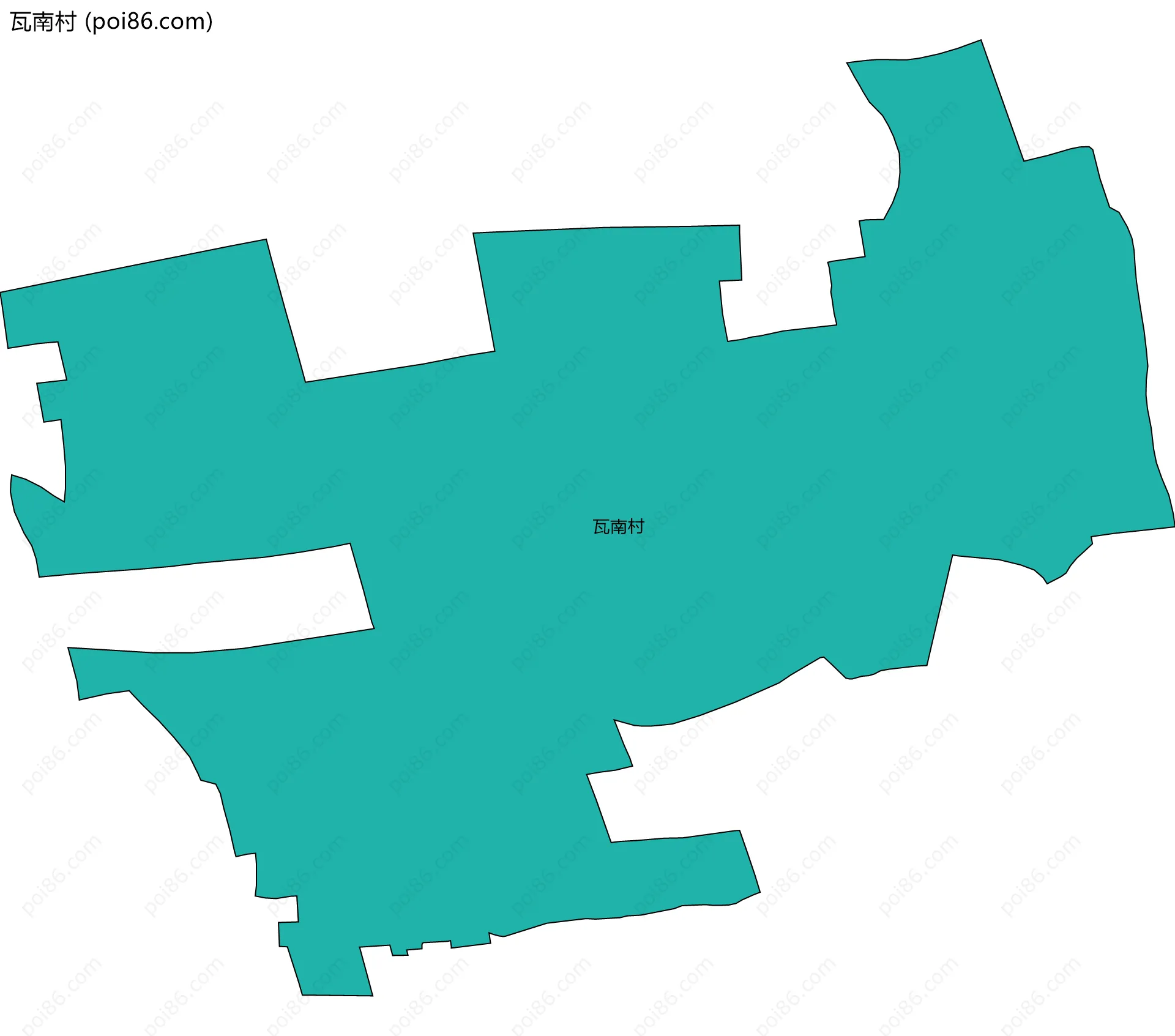 瓦南村边界地图