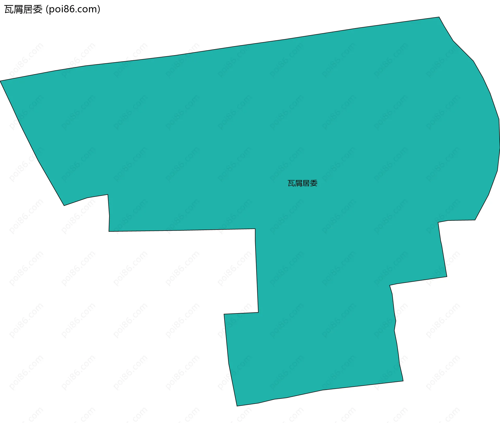 瓦屑居委边界地图