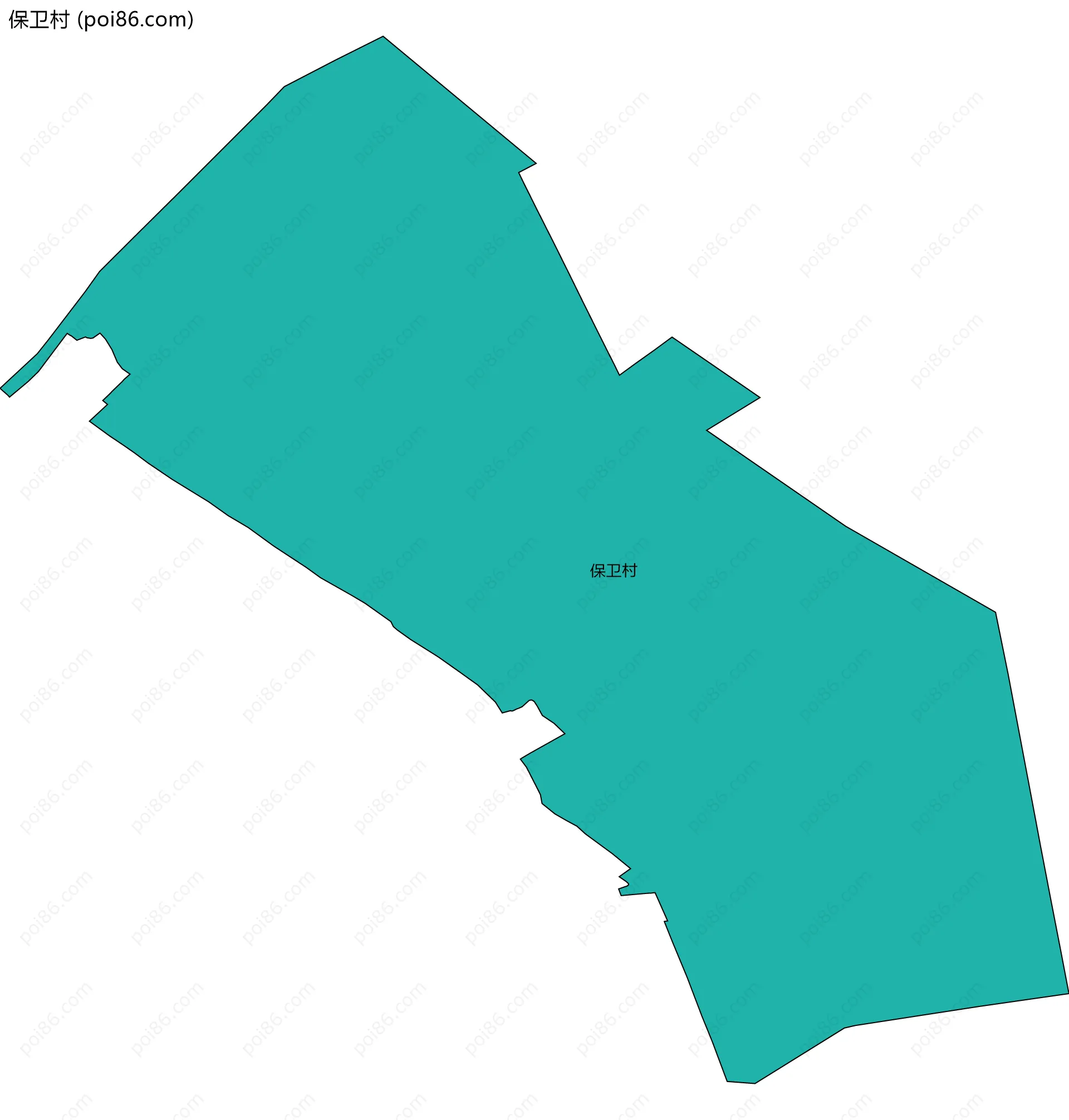 保卫村边界地图