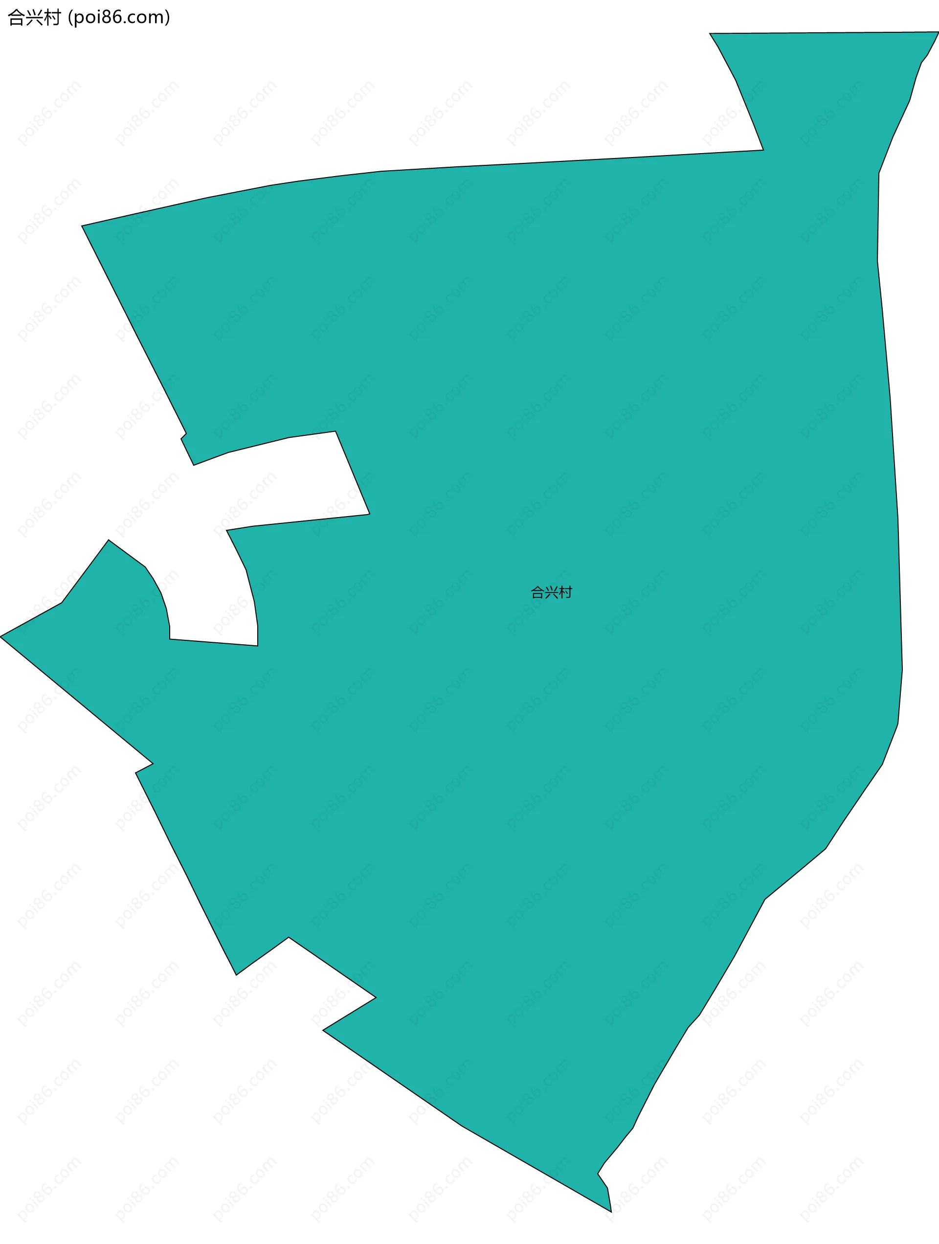 合兴村边界地图