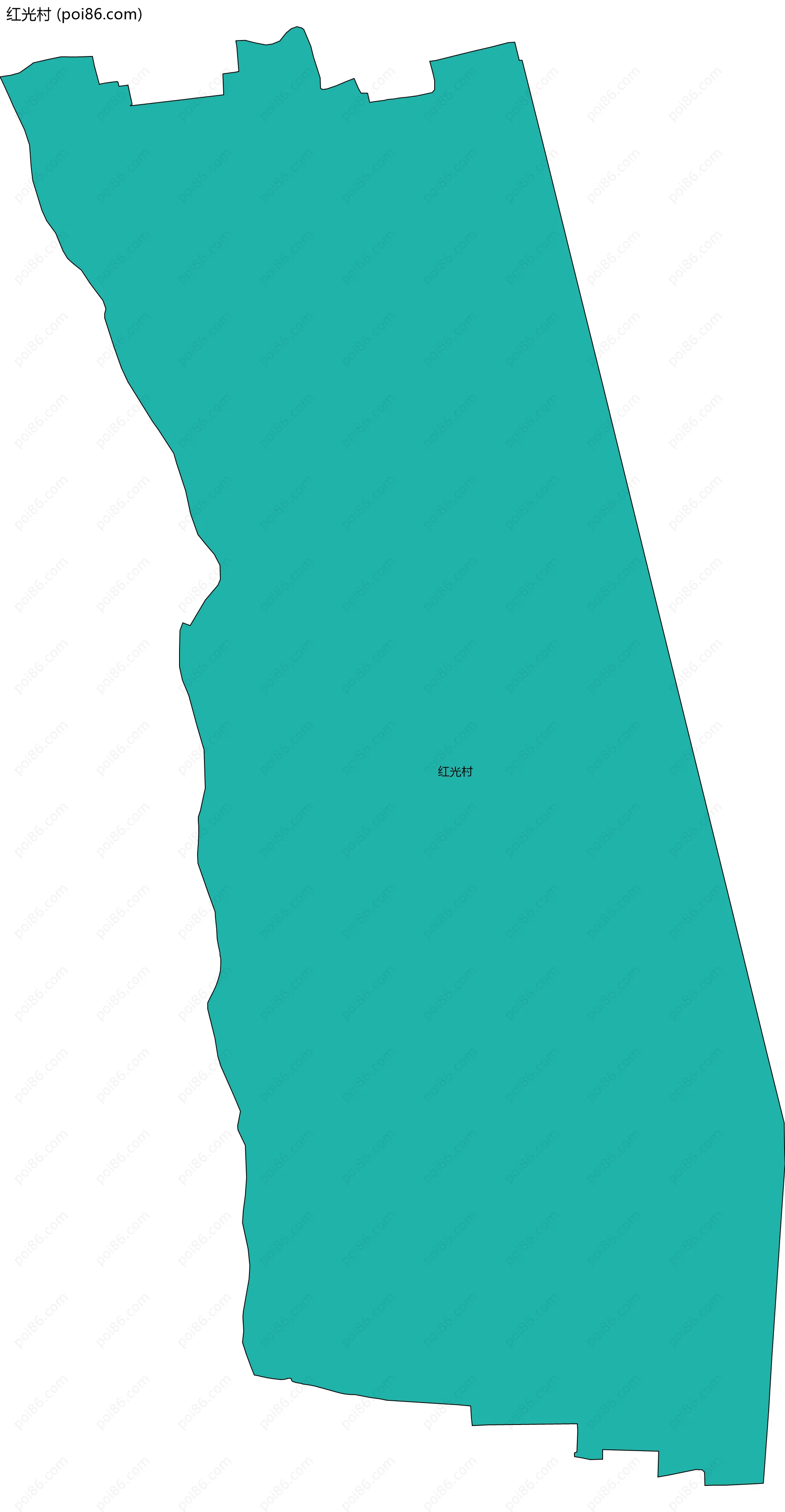 红光村边界地图