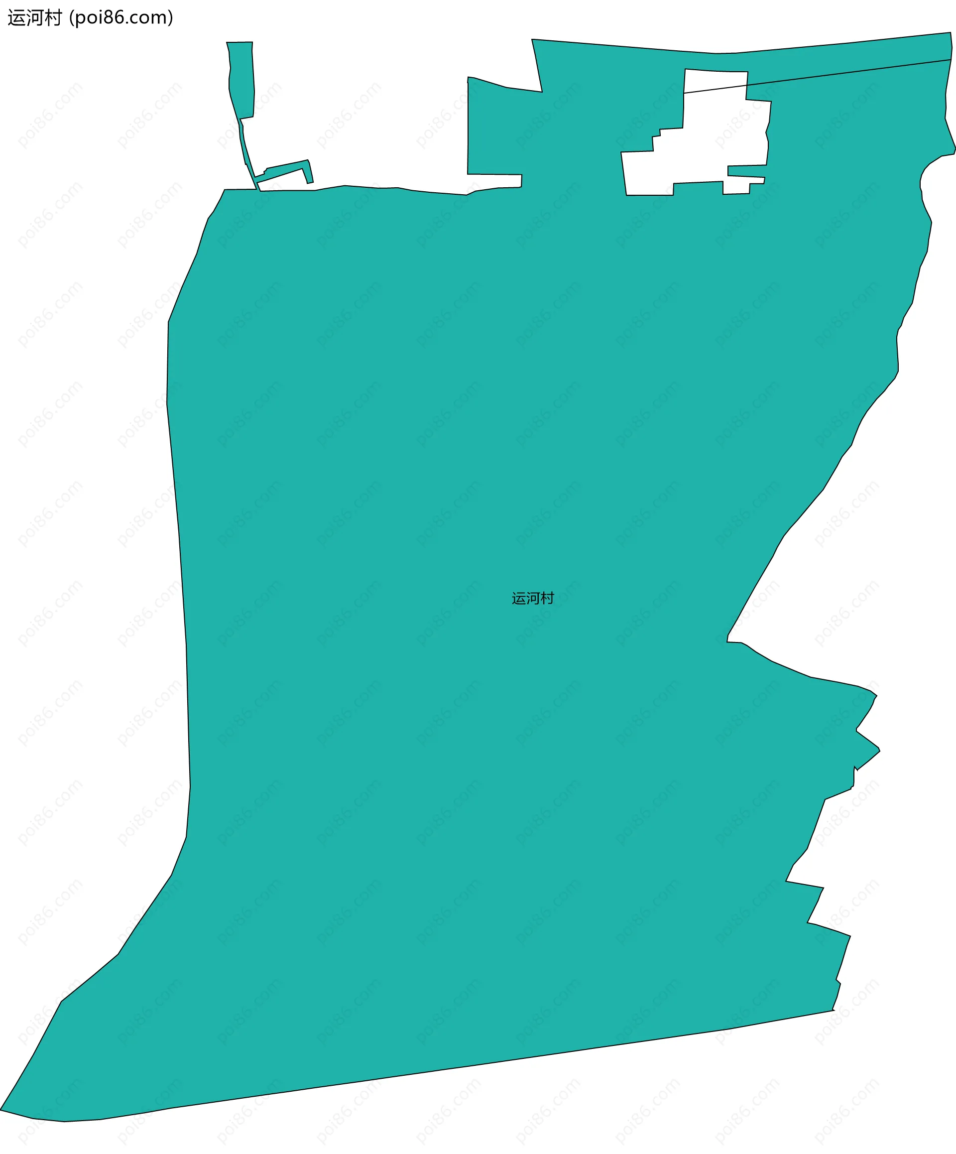 运河村边界地图