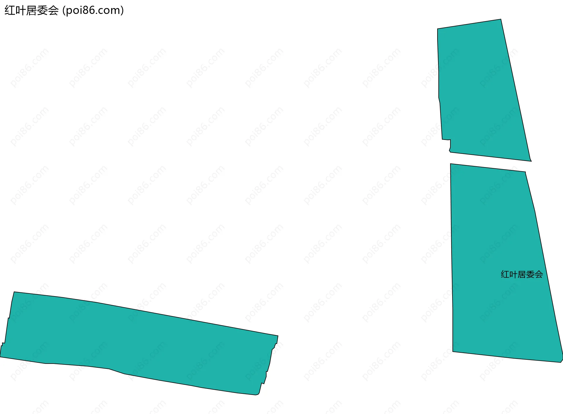 红叶居委会边界地图