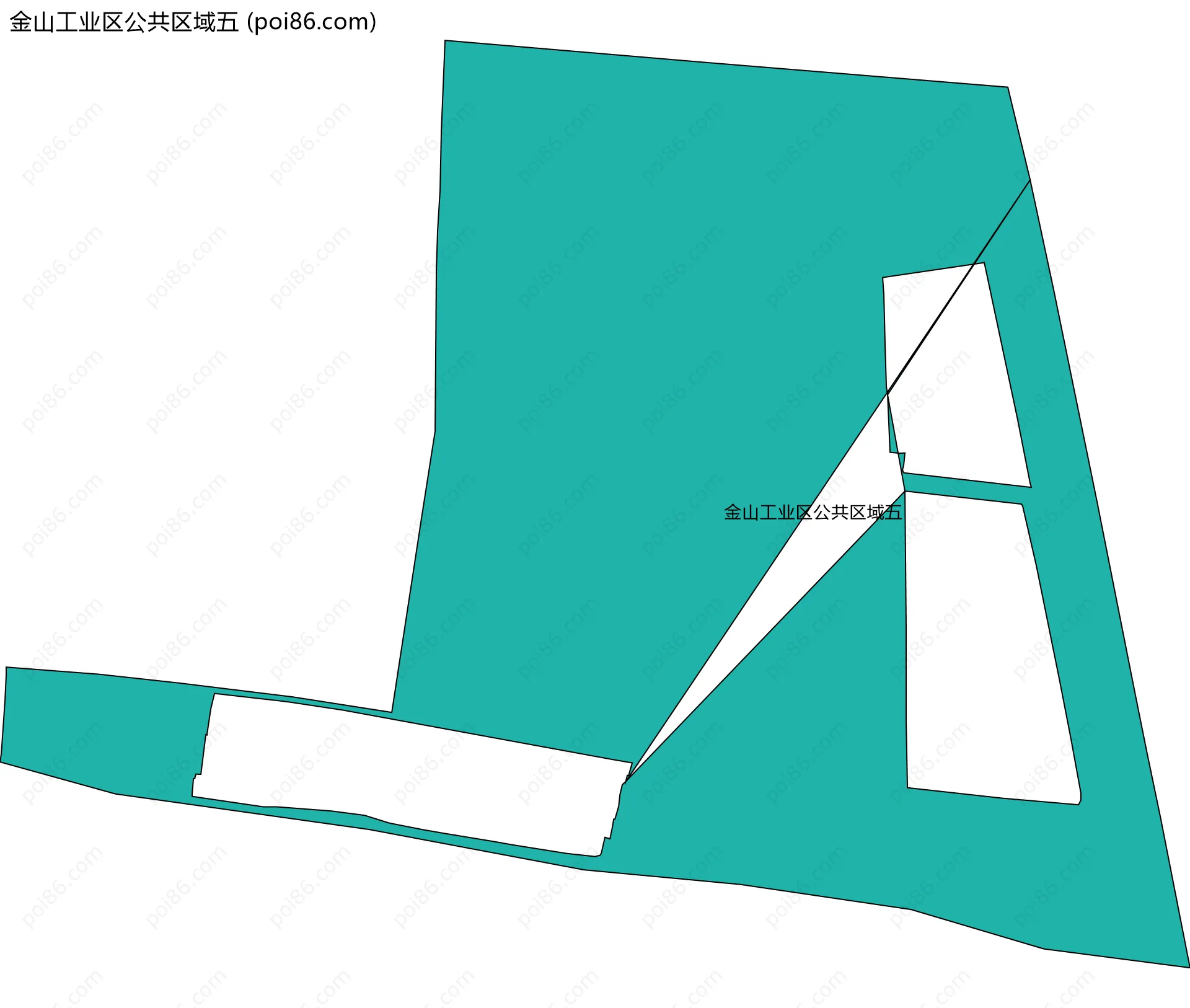 金山工业区公共区域五边界地图