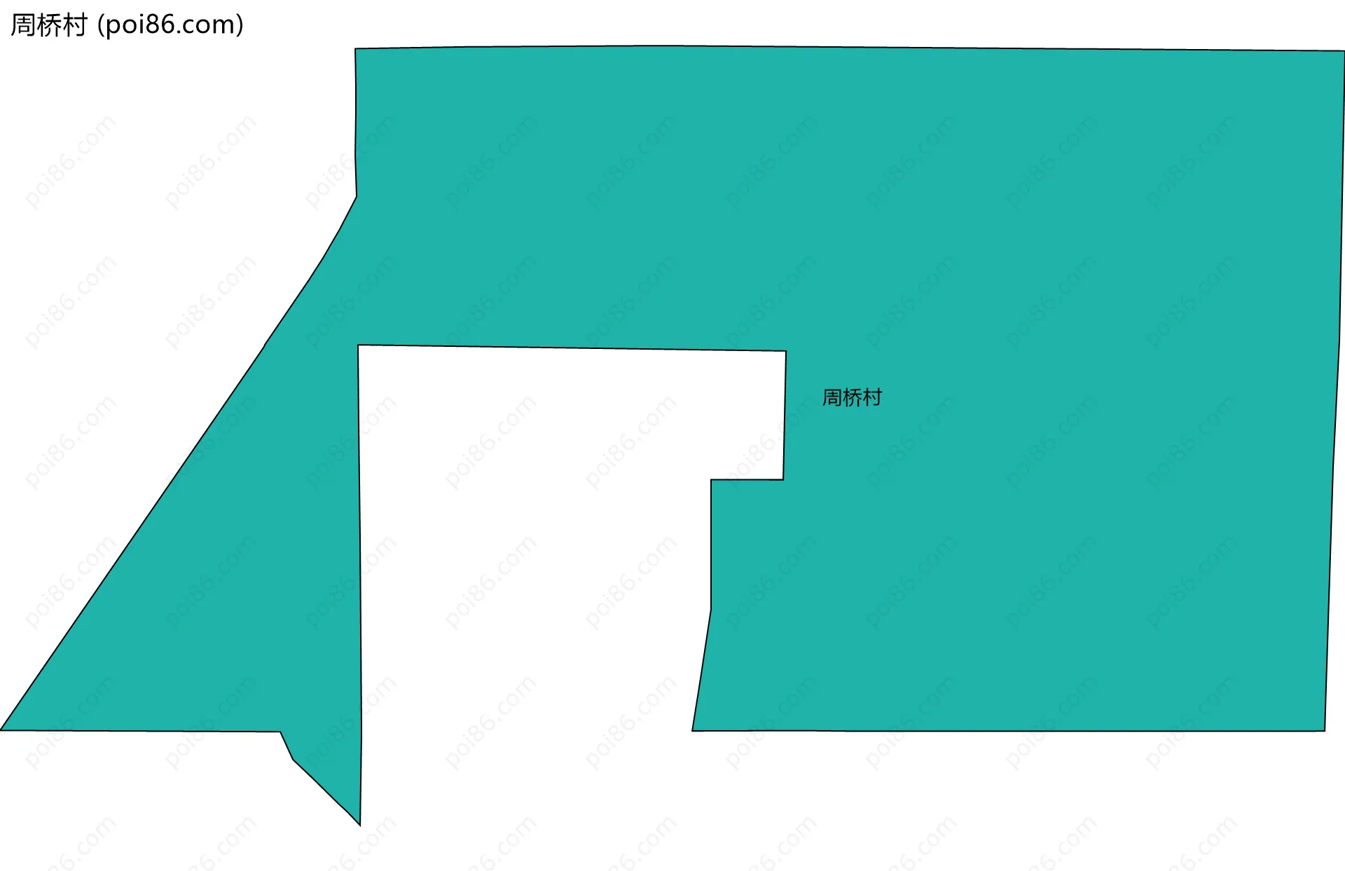 周桥村边界地图