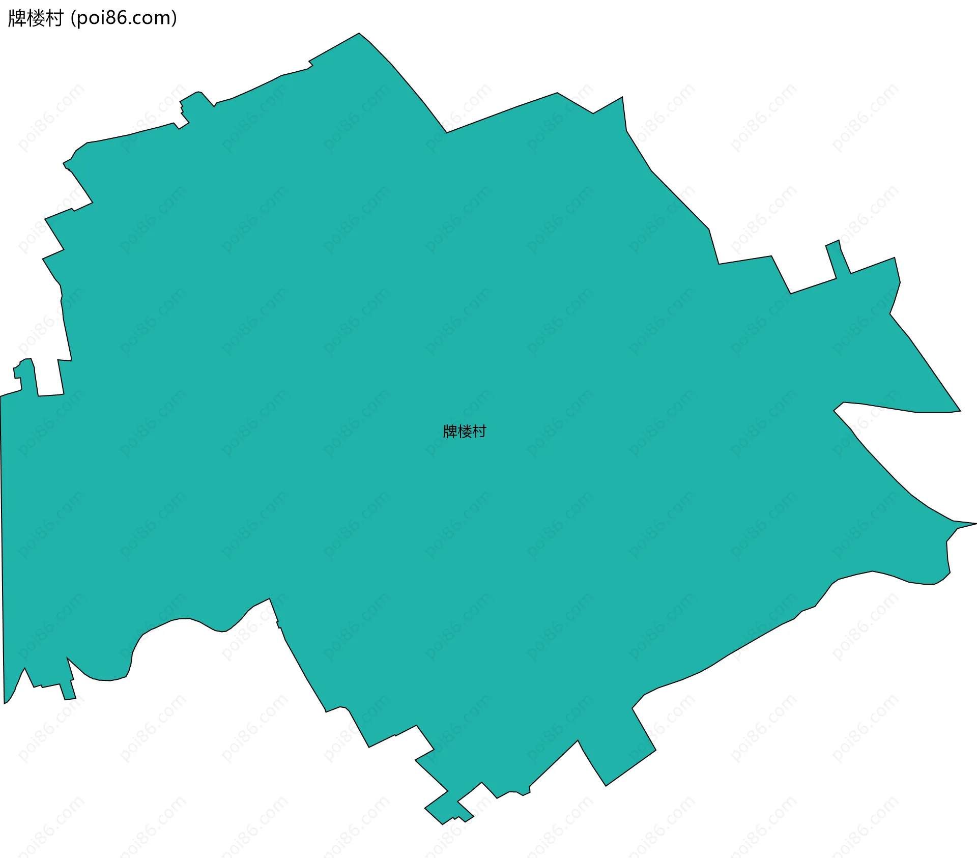 牌楼村边界地图