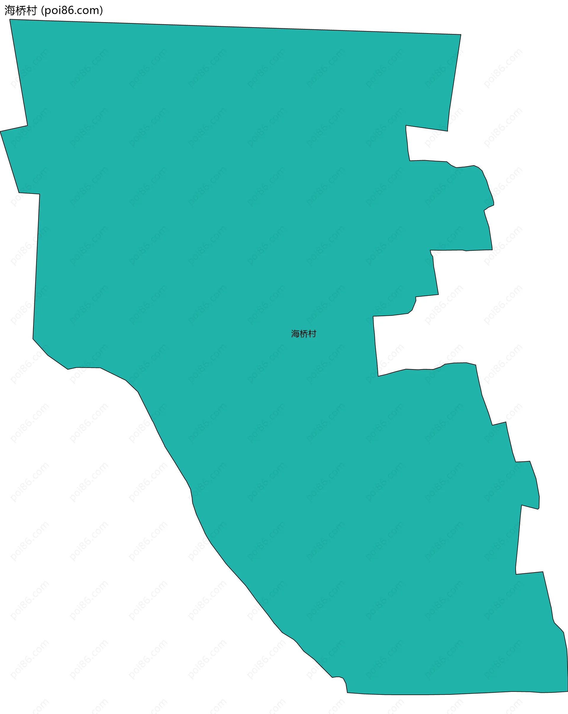 海桥村边界地图