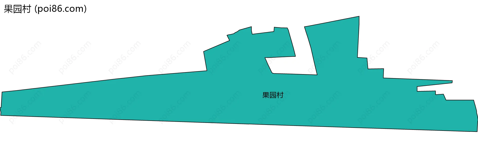 果园村边界地图