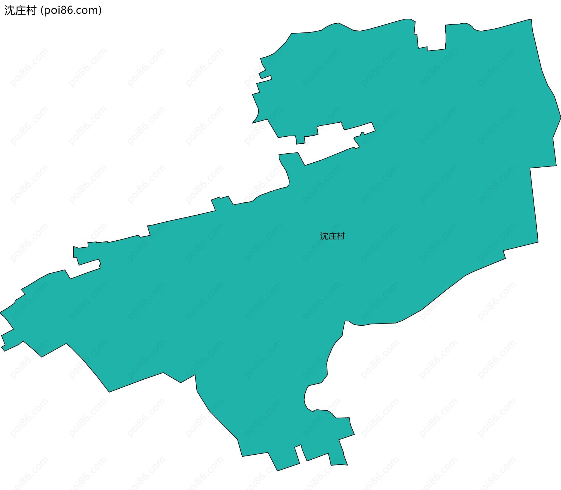 沈庄村边界地图