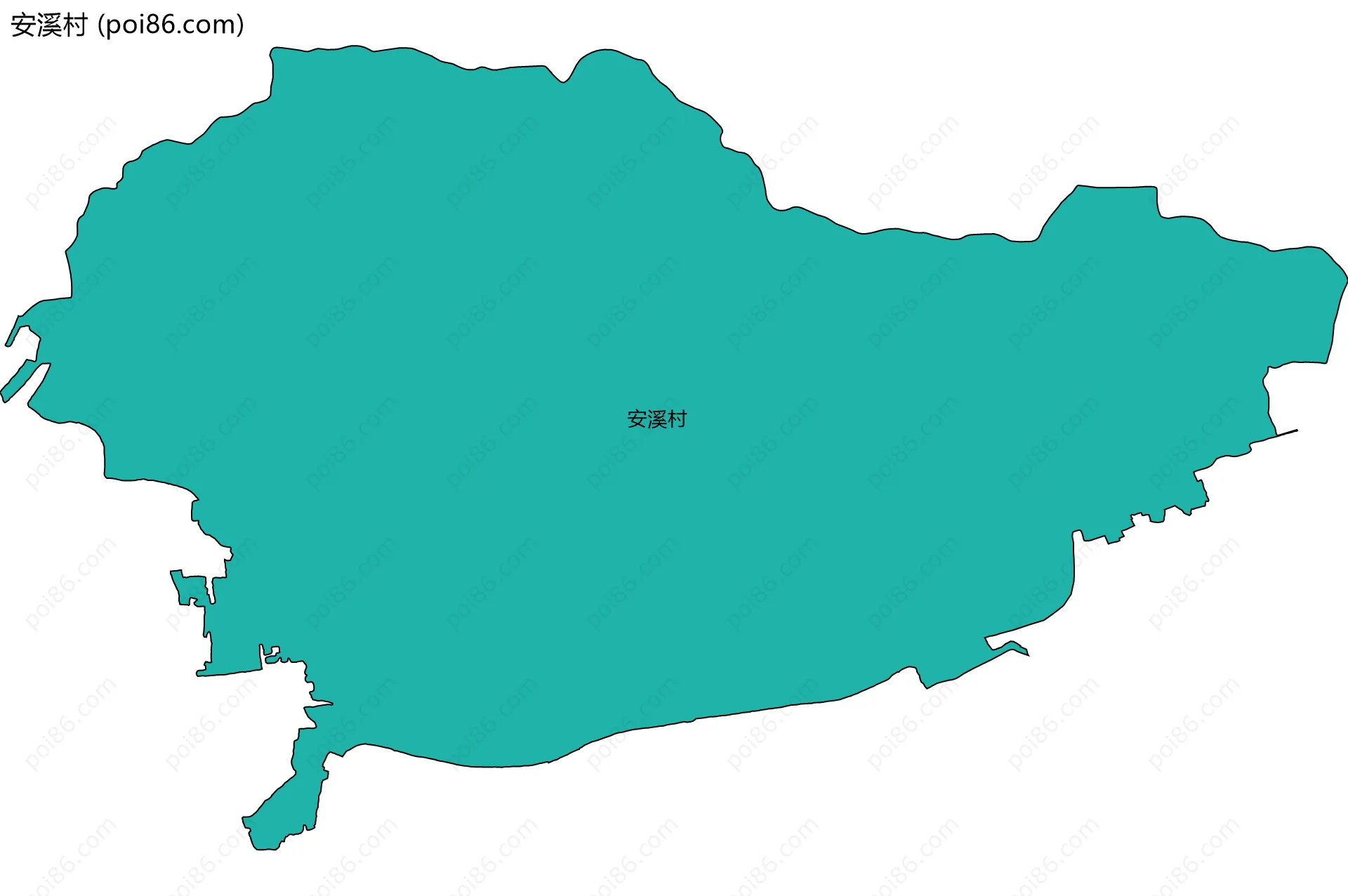 安溪村边界地图