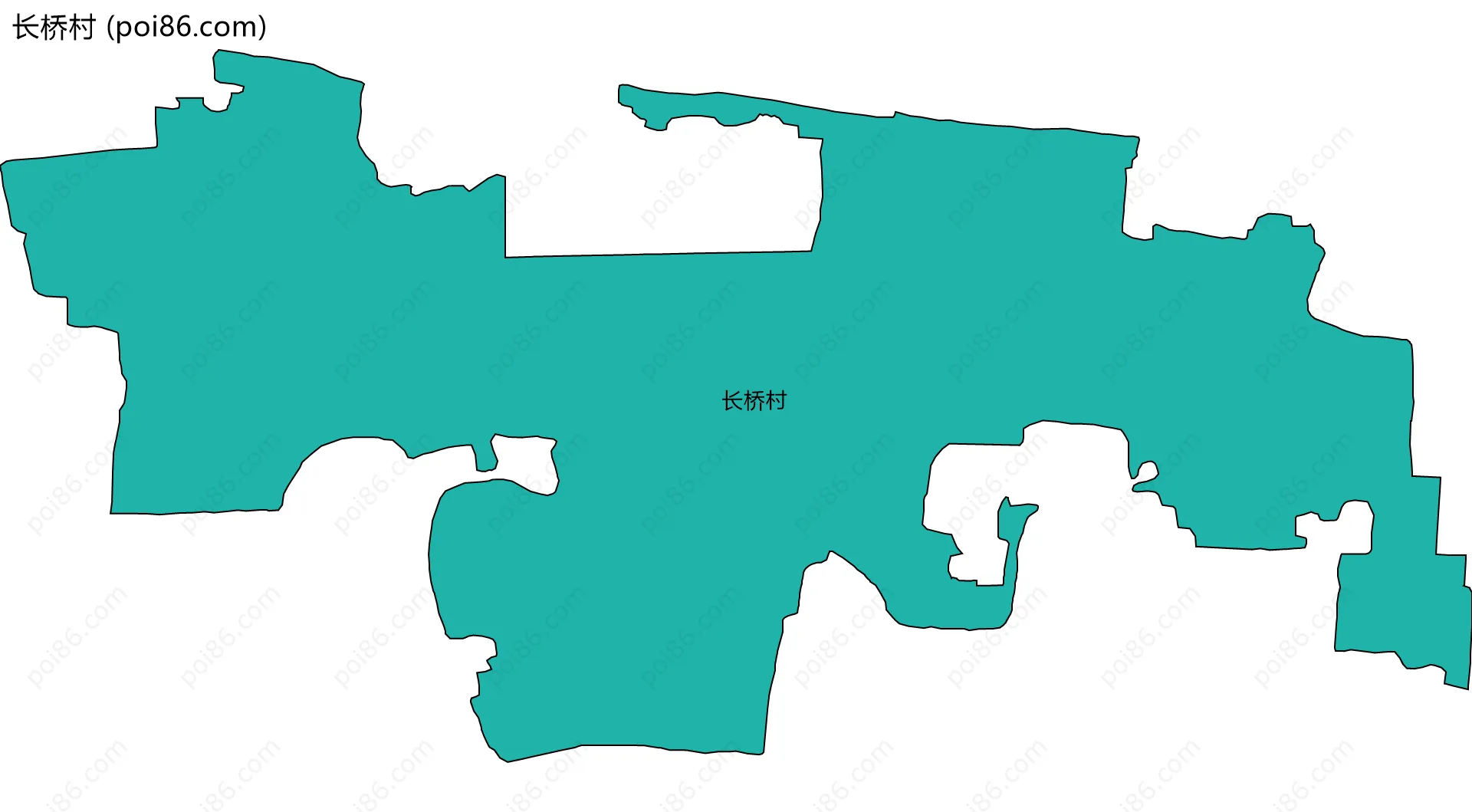 长桥村边界地图
