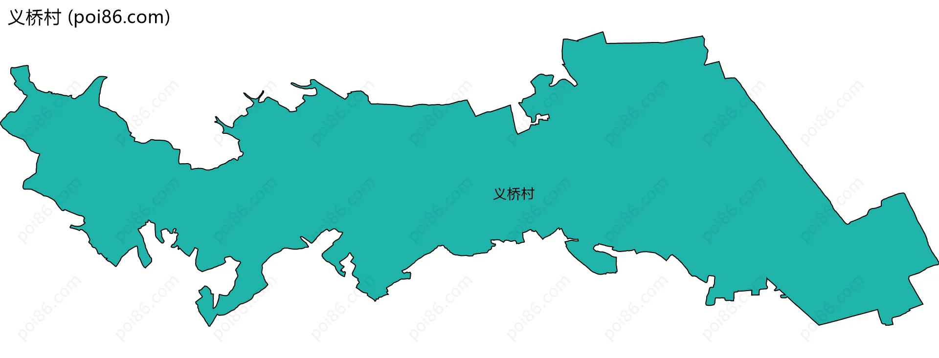 义桥村边界地图