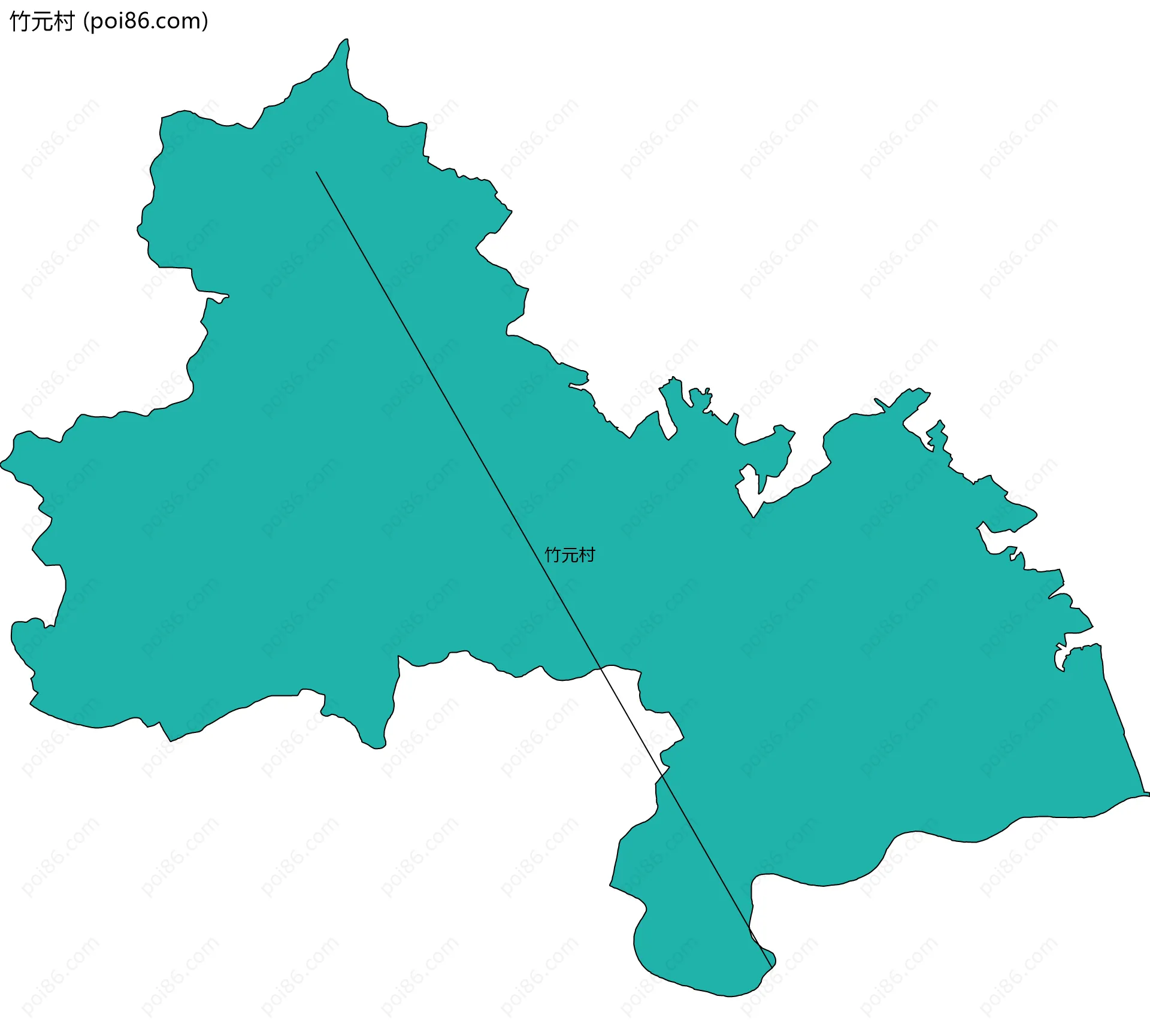竹元村边界地图