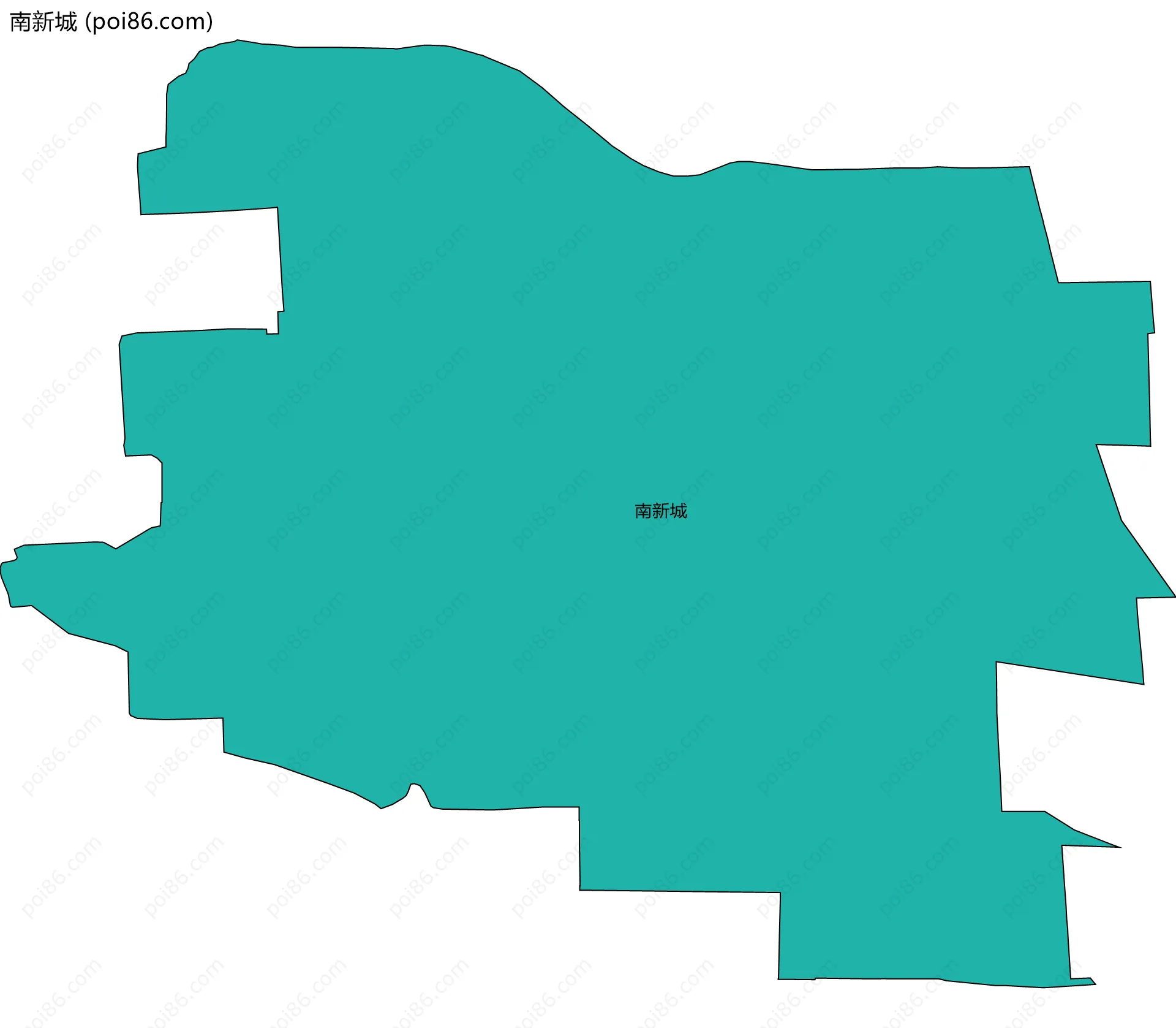 南新城边界地图