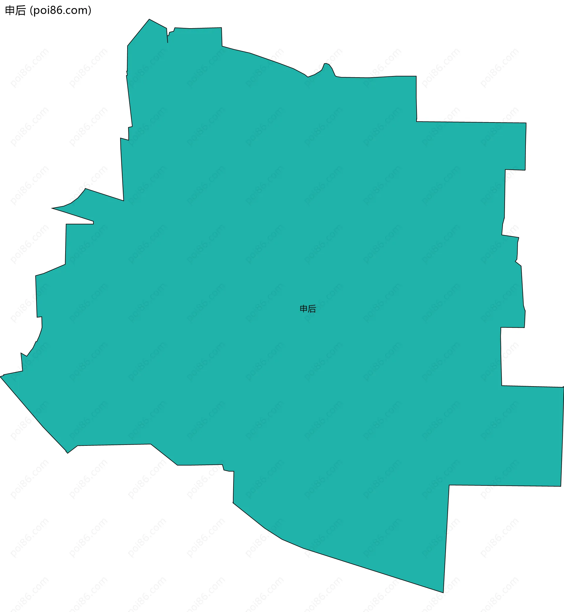 申后边界地图