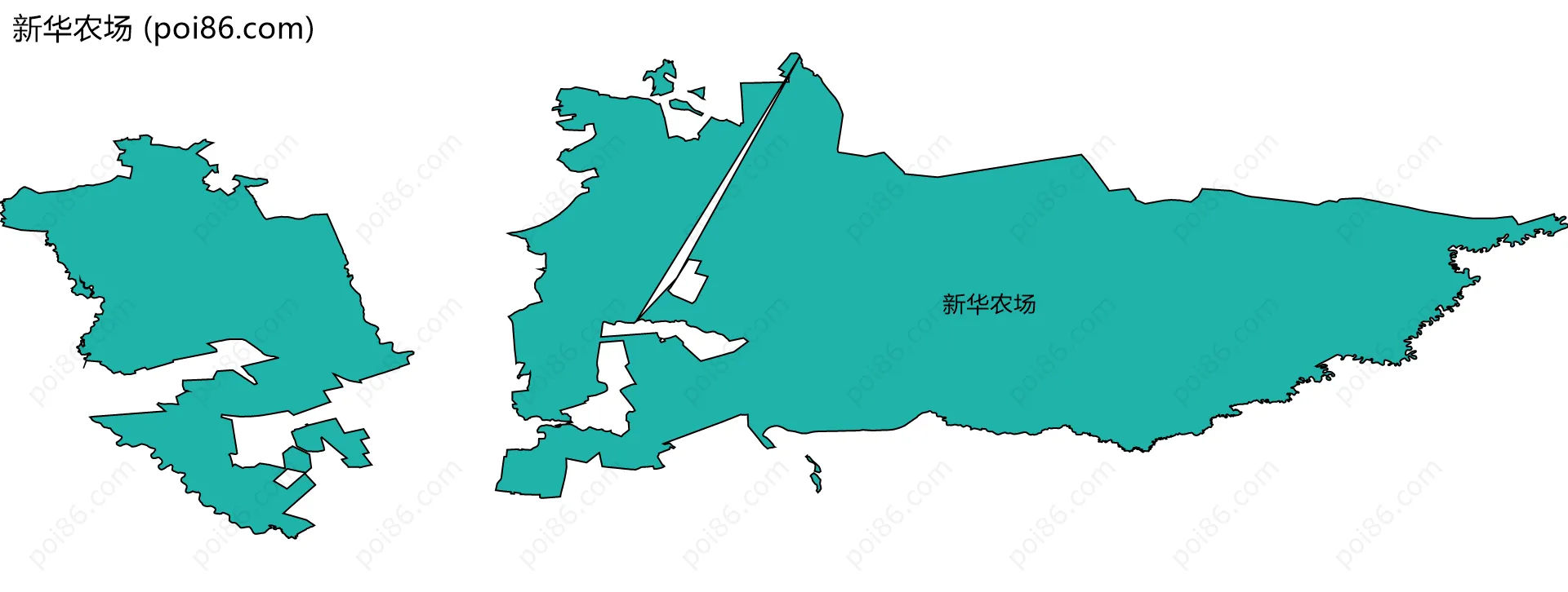 新华农场边界地图