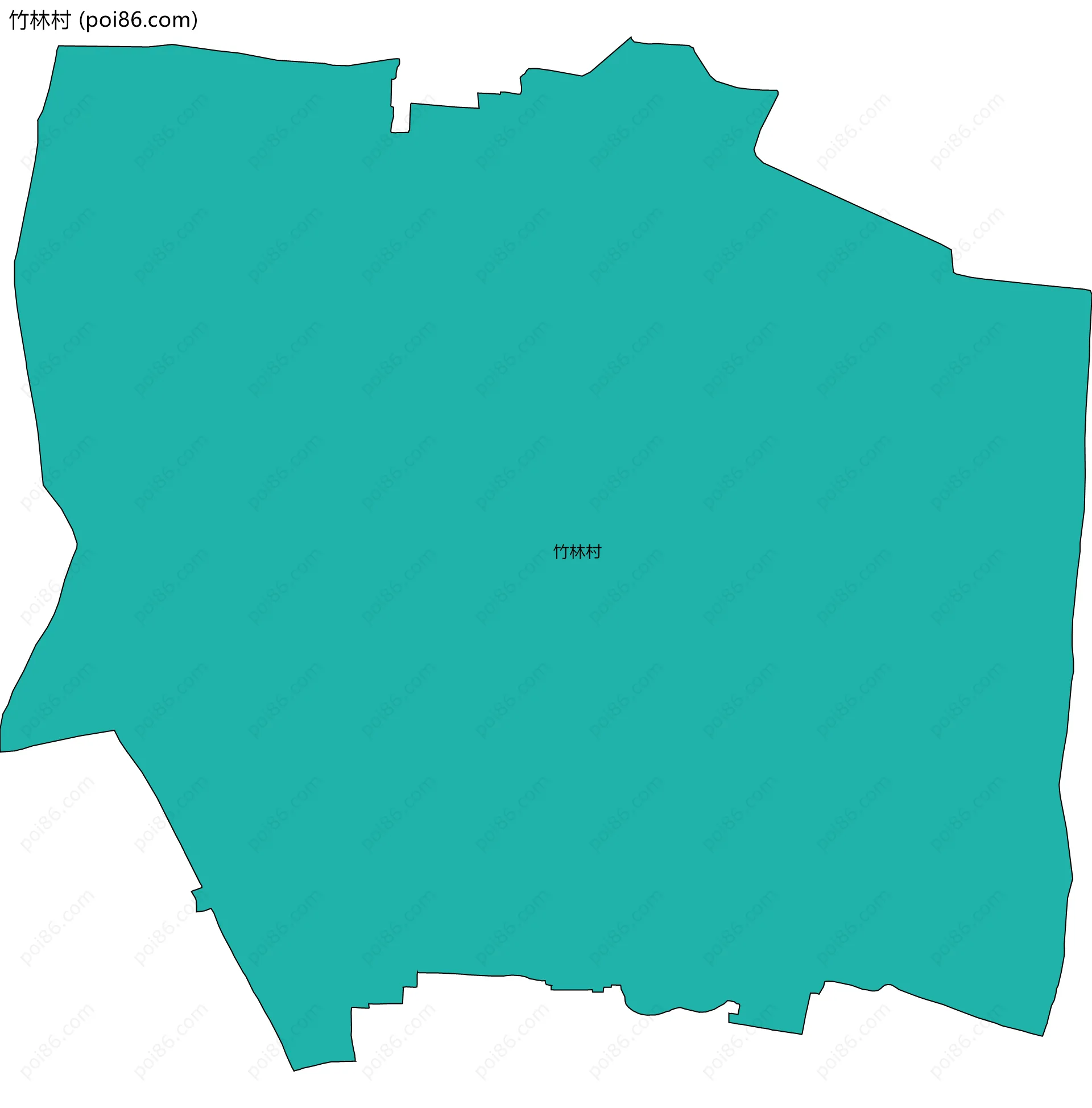竹林村边界地图