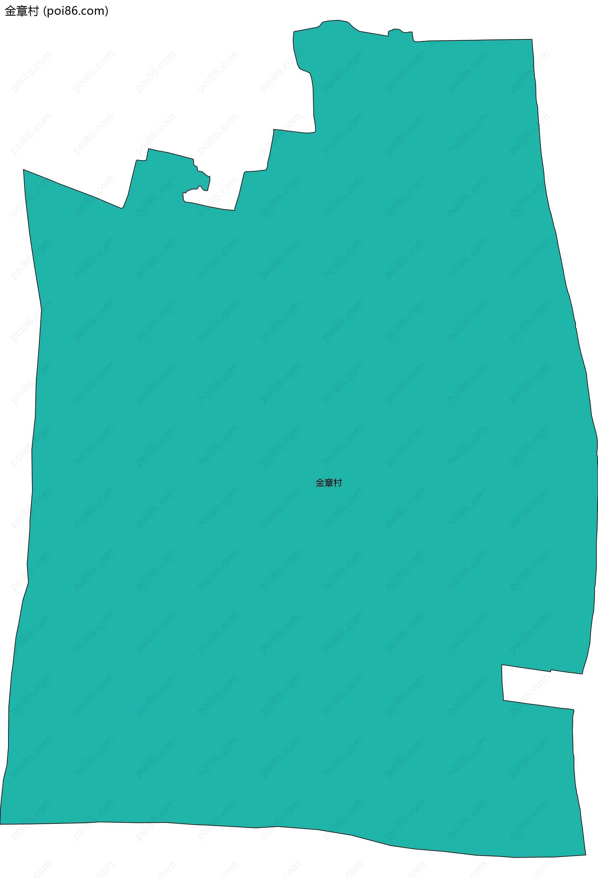 金章村边界地图