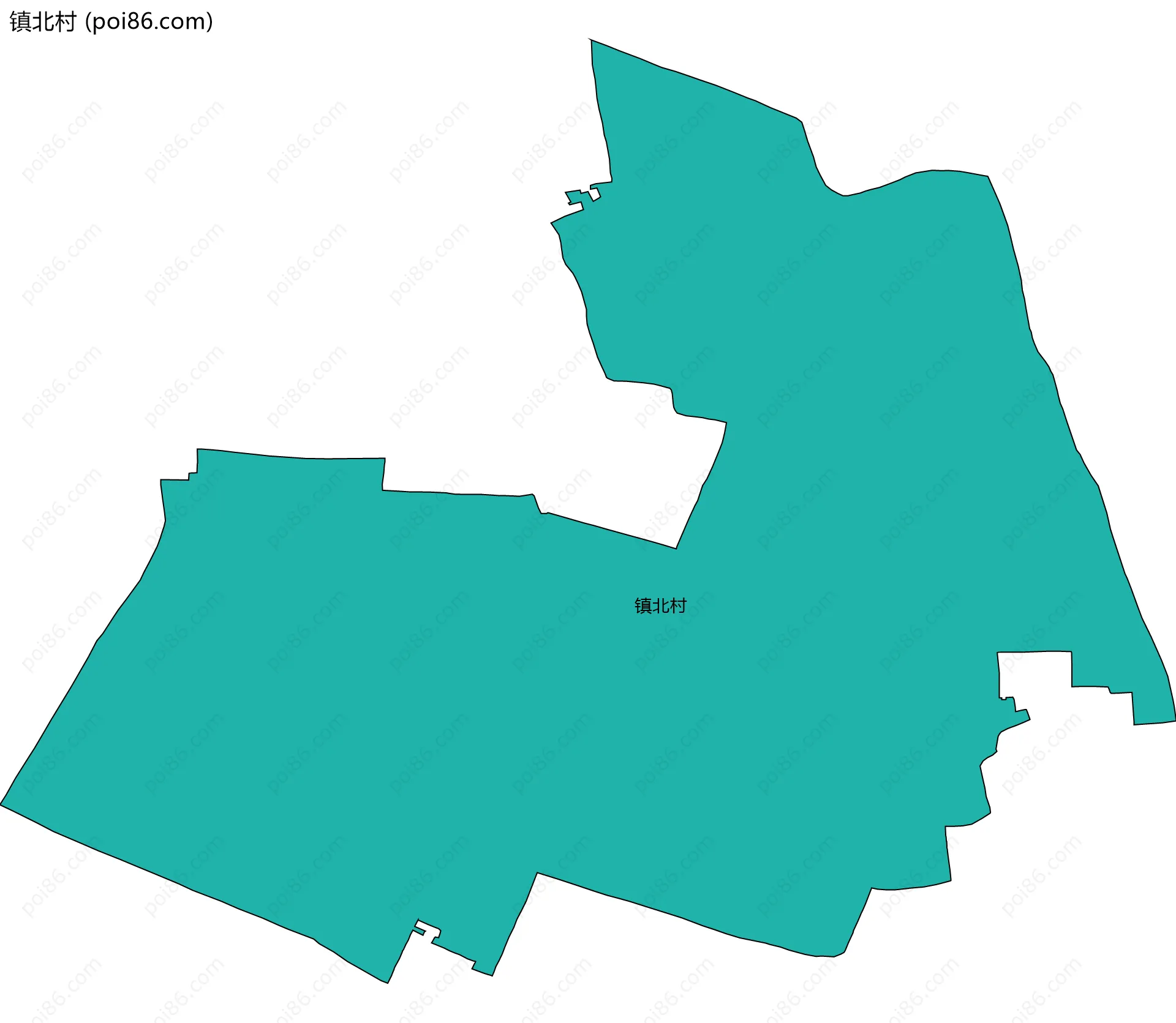 镇北村边界地图