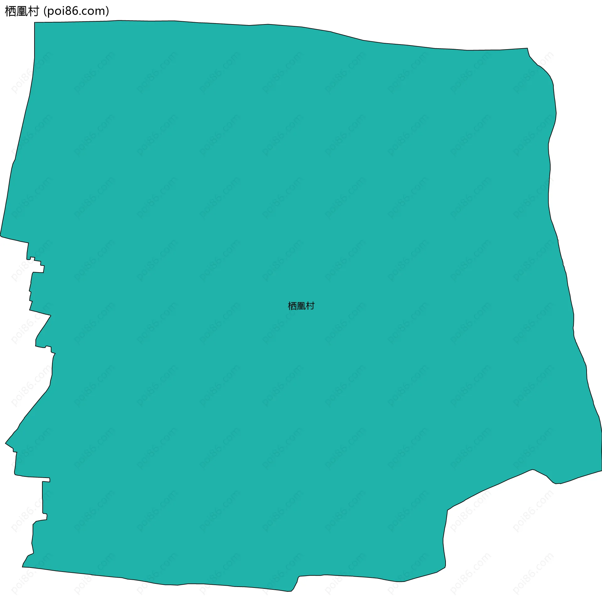 栖凰村边界地图