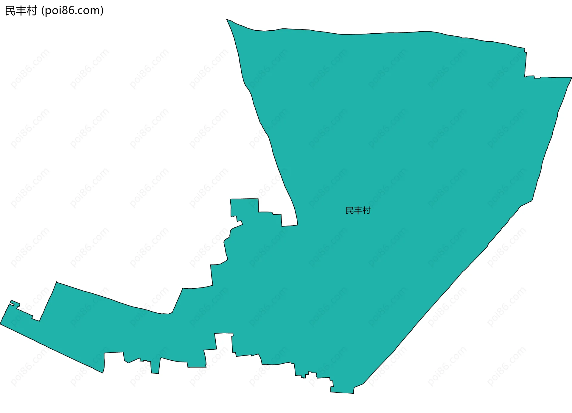 民丰村边界地图