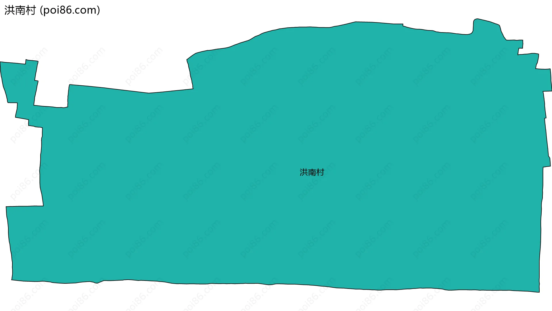 洪南村边界地图