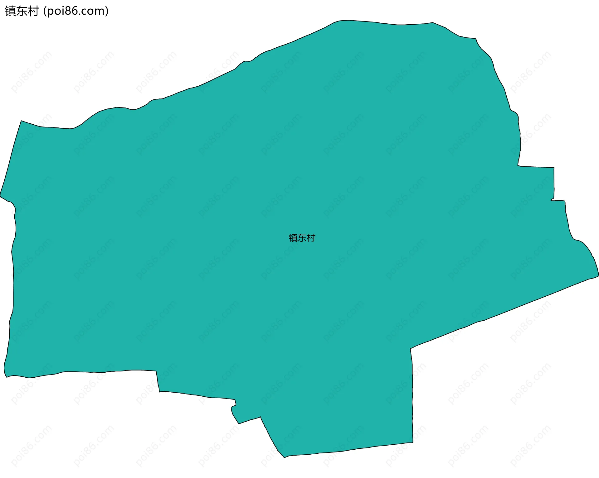 镇东村边界地图