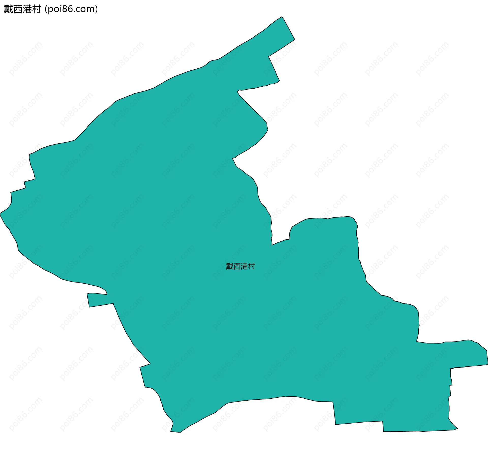 戴西港村边界地图