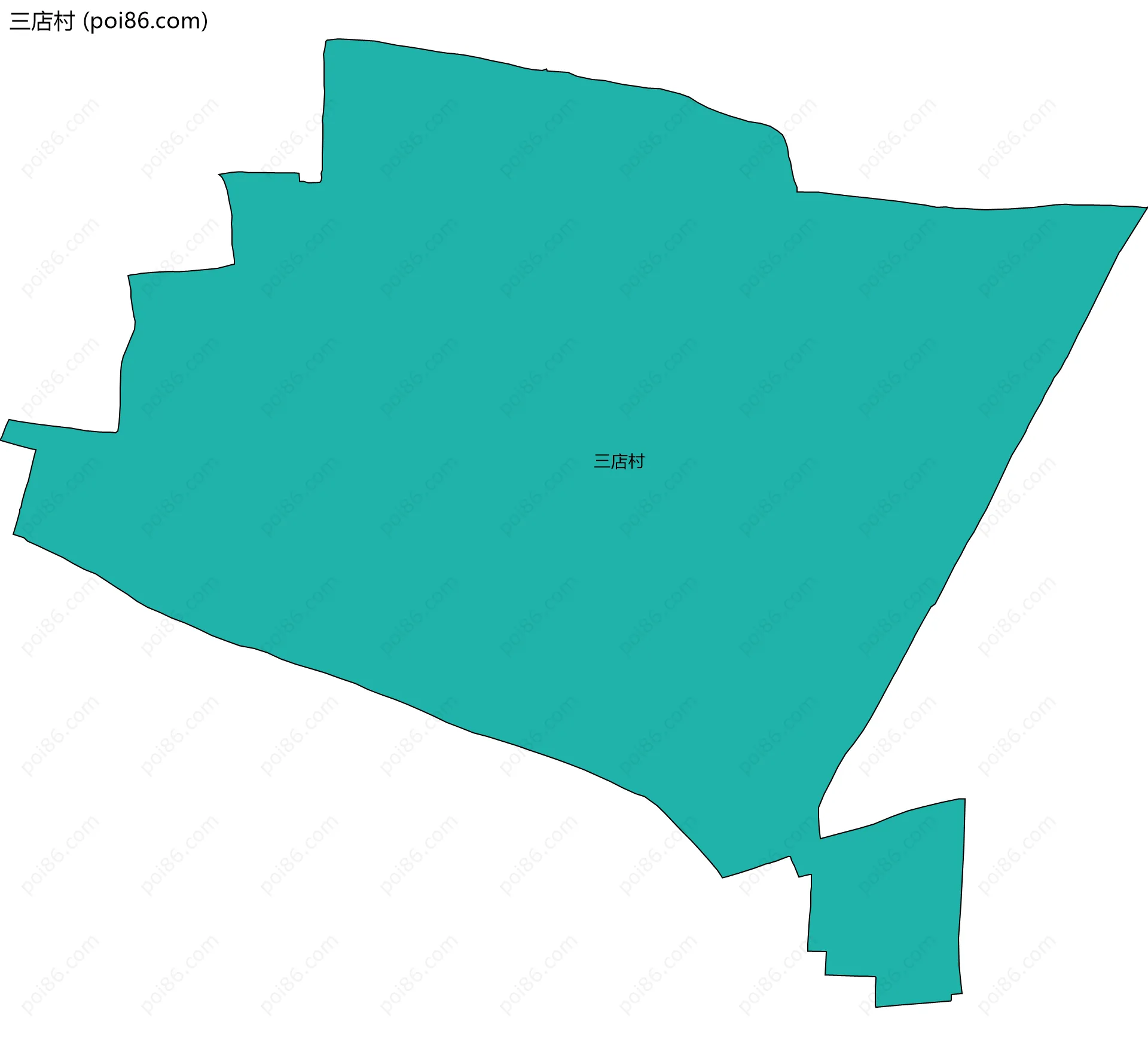 三店村边界地图