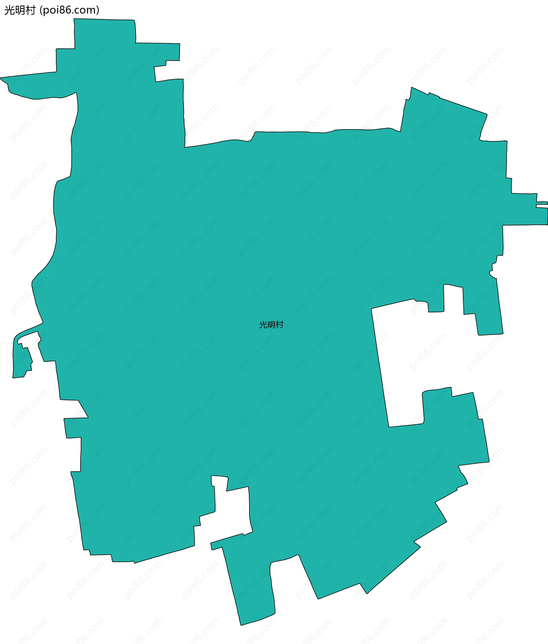 光明村边界地图