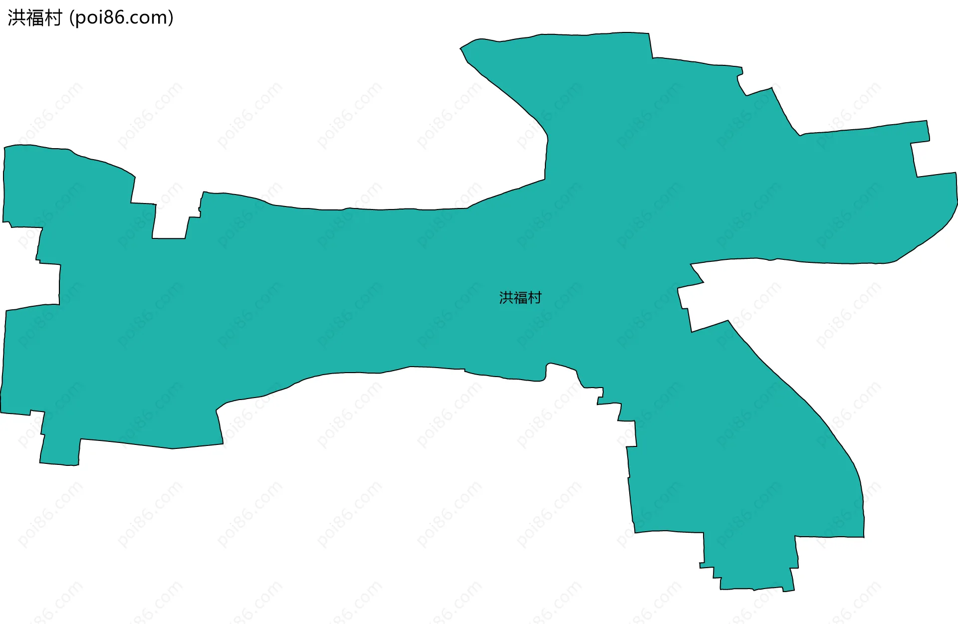 洪福村边界地图
