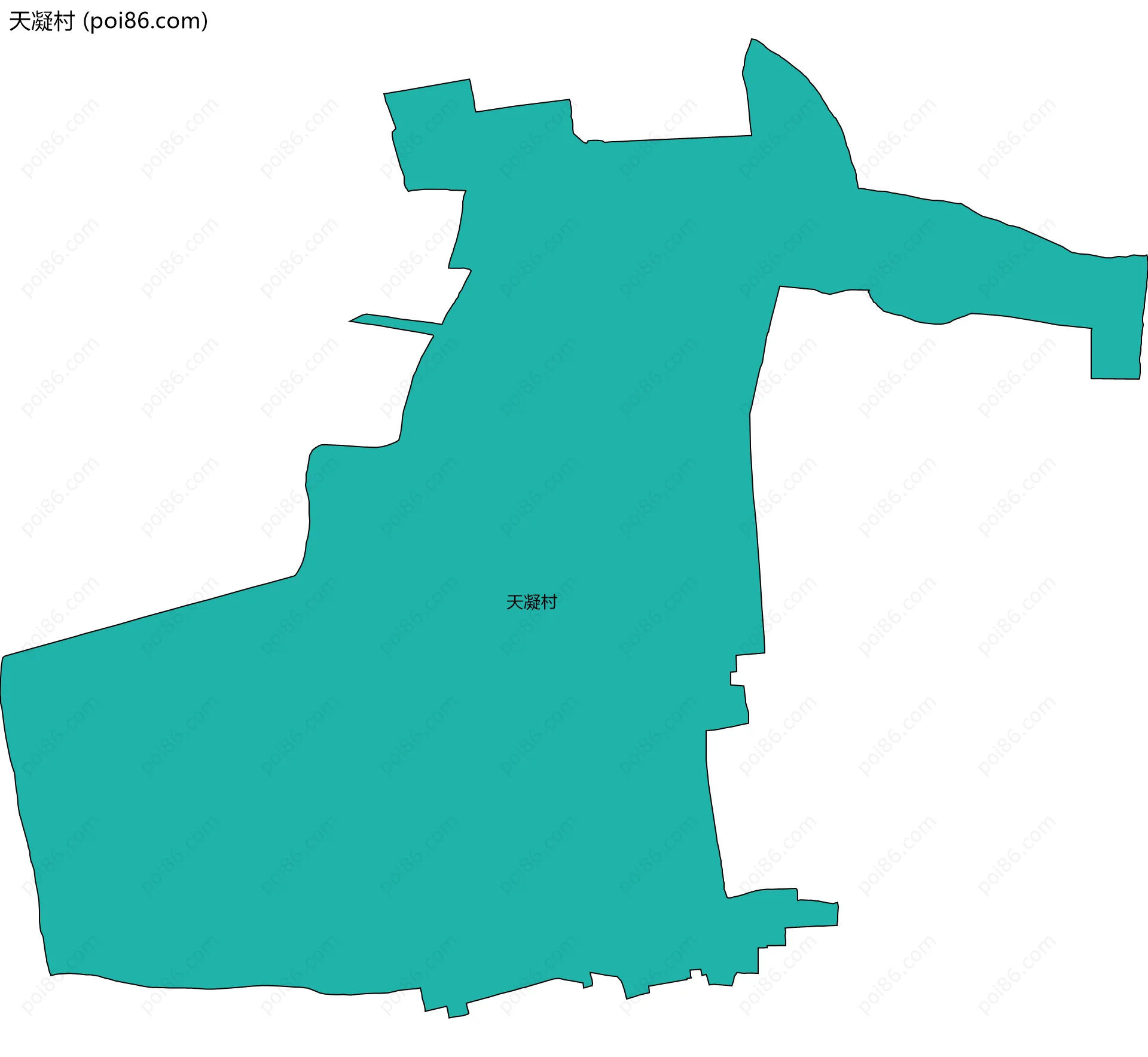 天凝村边界地图
